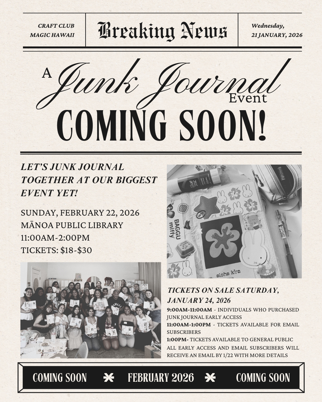 Journal With Me Tickets