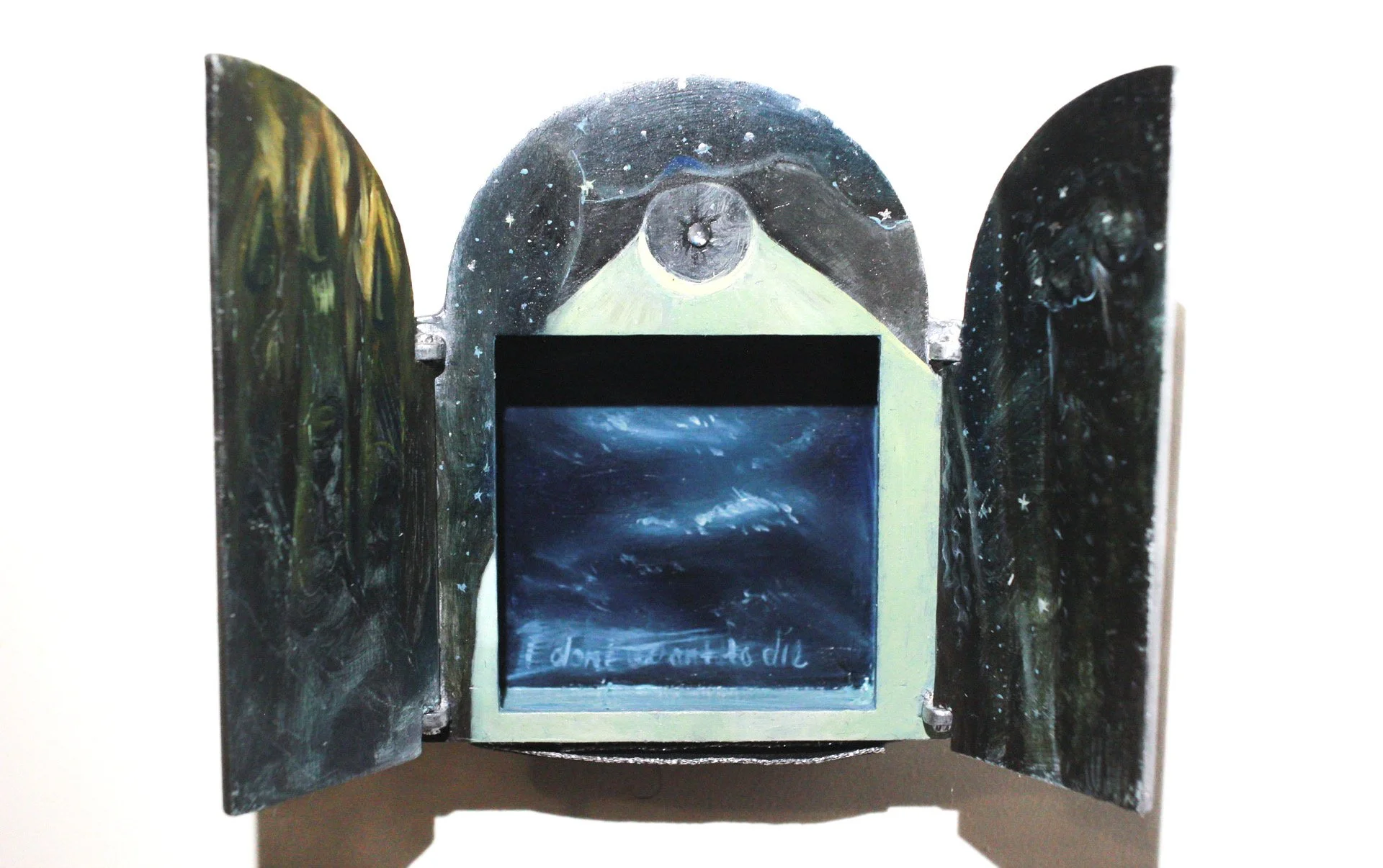 2024, Spirit Box iii, 4' x 6' x 1' inches, oil on panel.