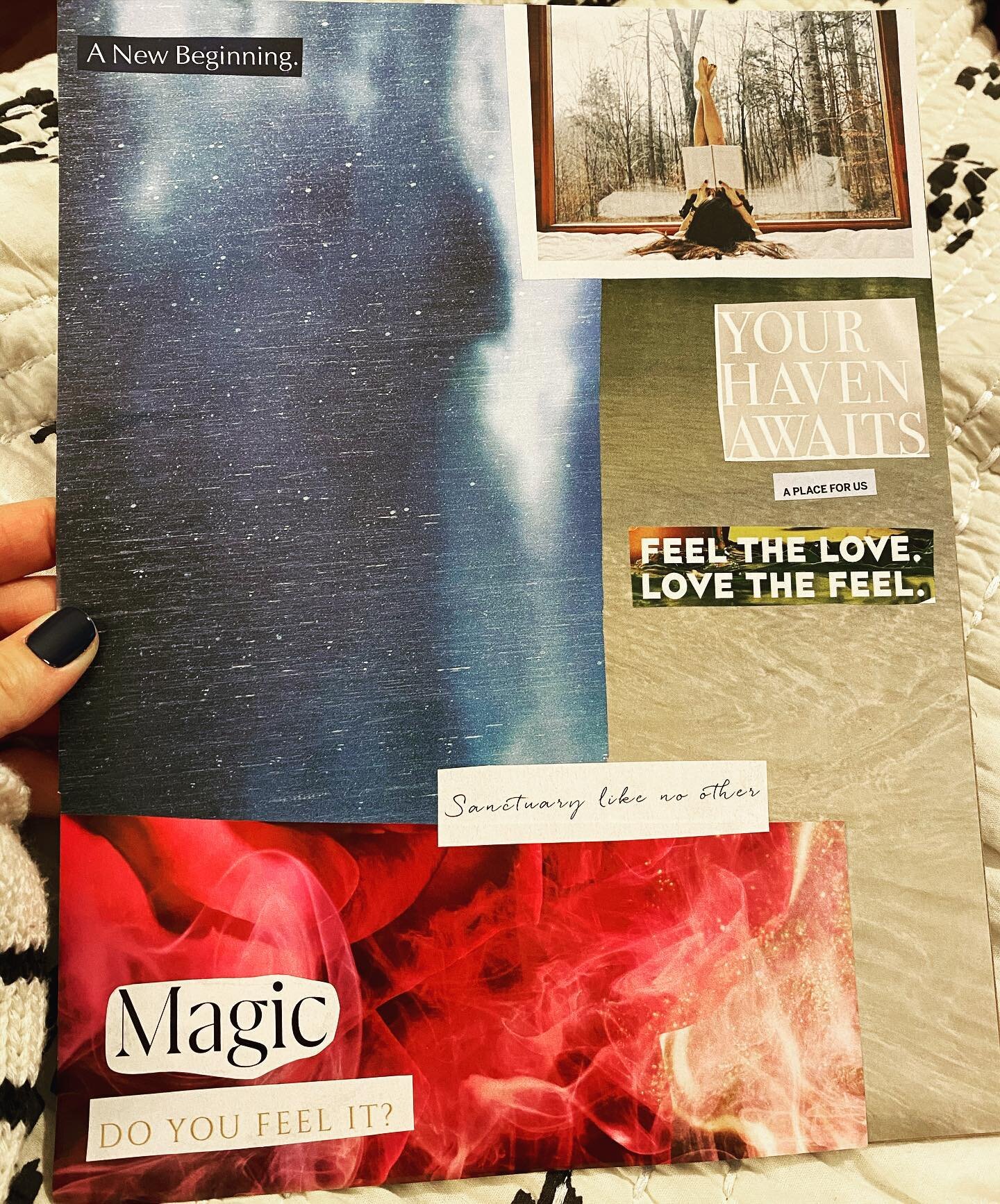 Today I&rsquo;m doing one of my favorite things: visioning in my cozy bed. This particular (in progress) board is about Badass Self-Care 2021.

I&rsquo;ve loved cutting up magazines and creating collages since I was teenager. (Anyone else miss Sassy 
