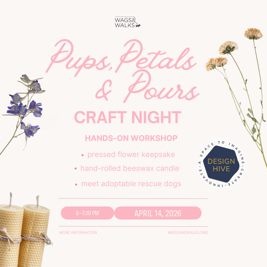 Pups, Petals &amp; Pours: Craft Night at Wags