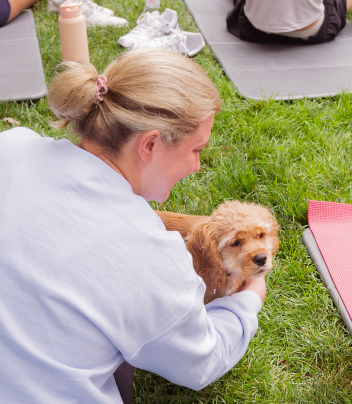 Puppy Yoga in the Square