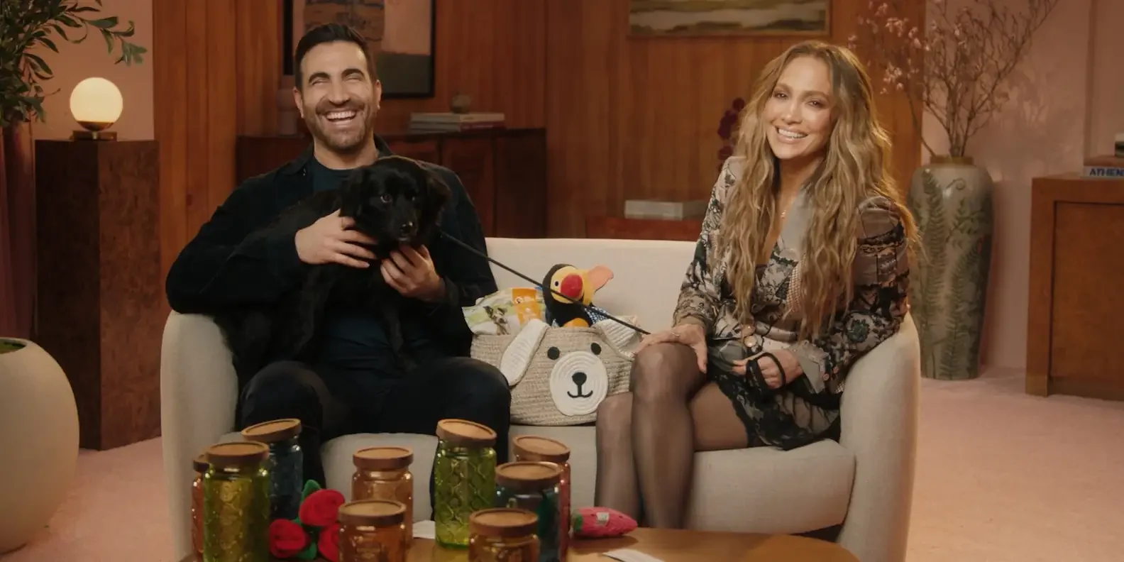 Jennifer Lopez and Brett Goldstein take rescue pup Regina on a Dream Date
