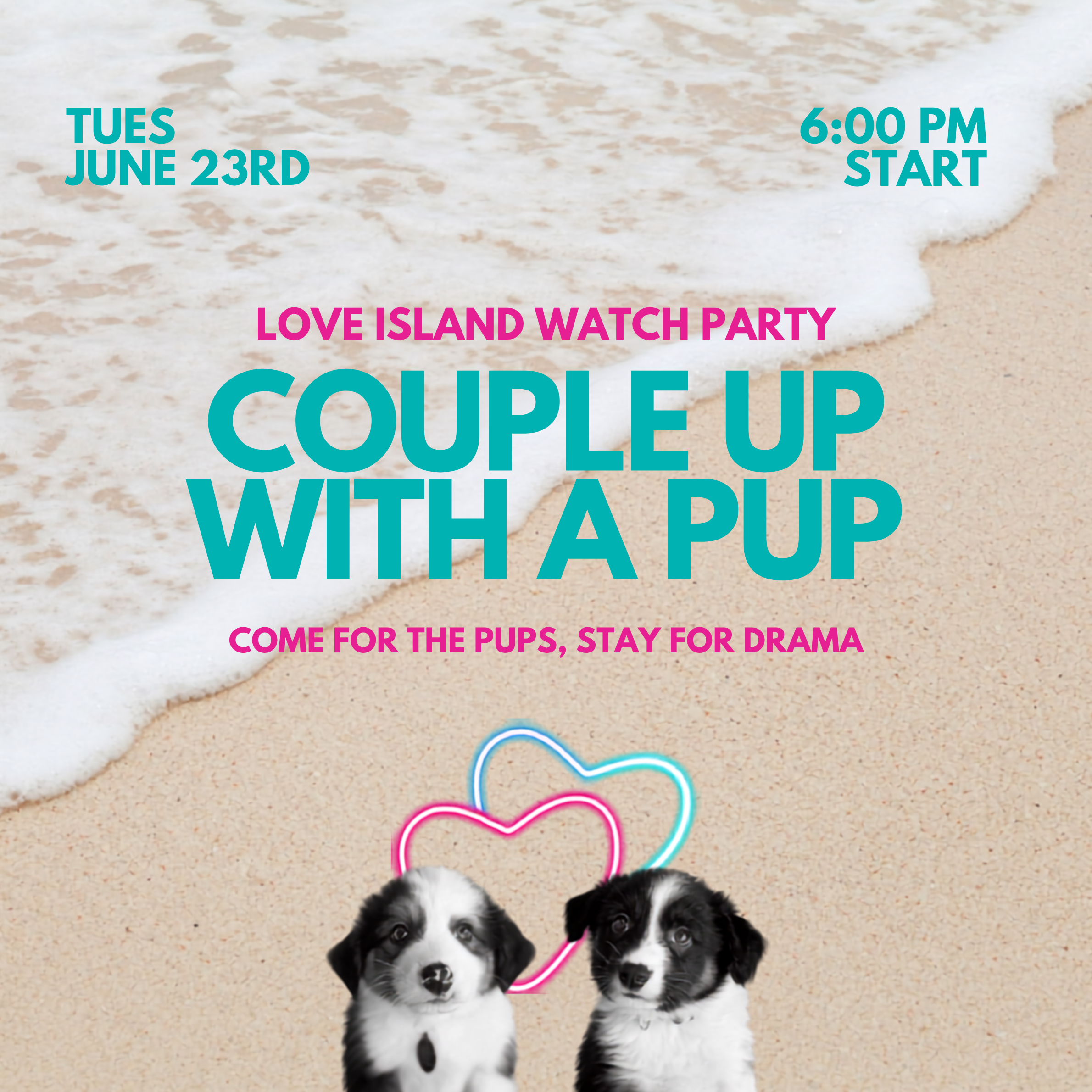 Couple Up with a Pup, A Love Island Watch Party - Summer Series 