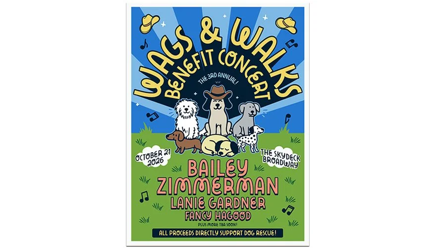 Bailey Zimmerman to Headline Wags &amp; Walks 3rd Annual Benefit Concert