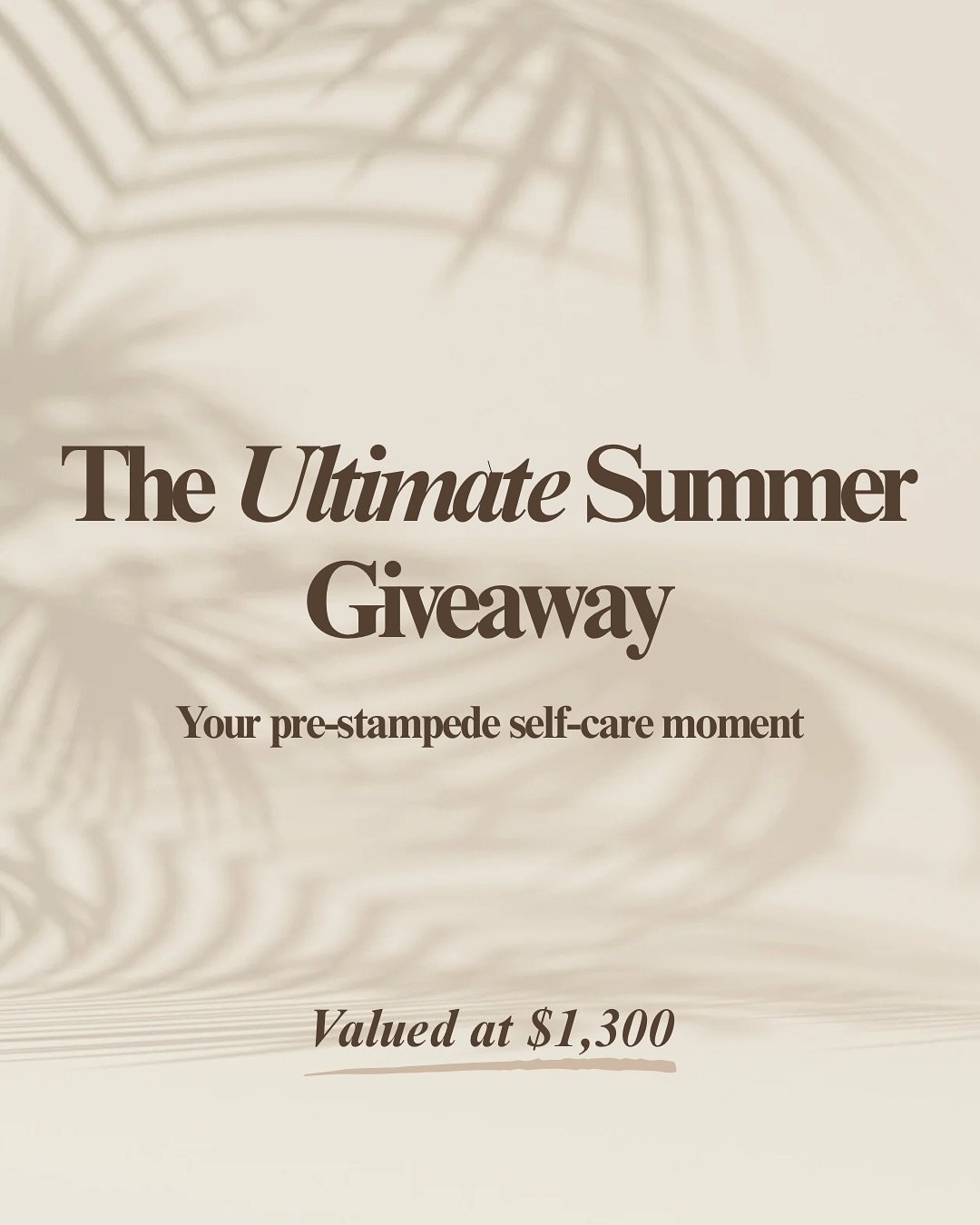 GIVEAWAY ✨ | The Ultimate Summer Glow-Up

We&rsquo;ve partnered with some of Calgary&rsquo;s most loved beauty &amp; wellness brands to give ONE lucky winner a curated self-care experience - just in time for sunshine, summer patios, and the Stampede!