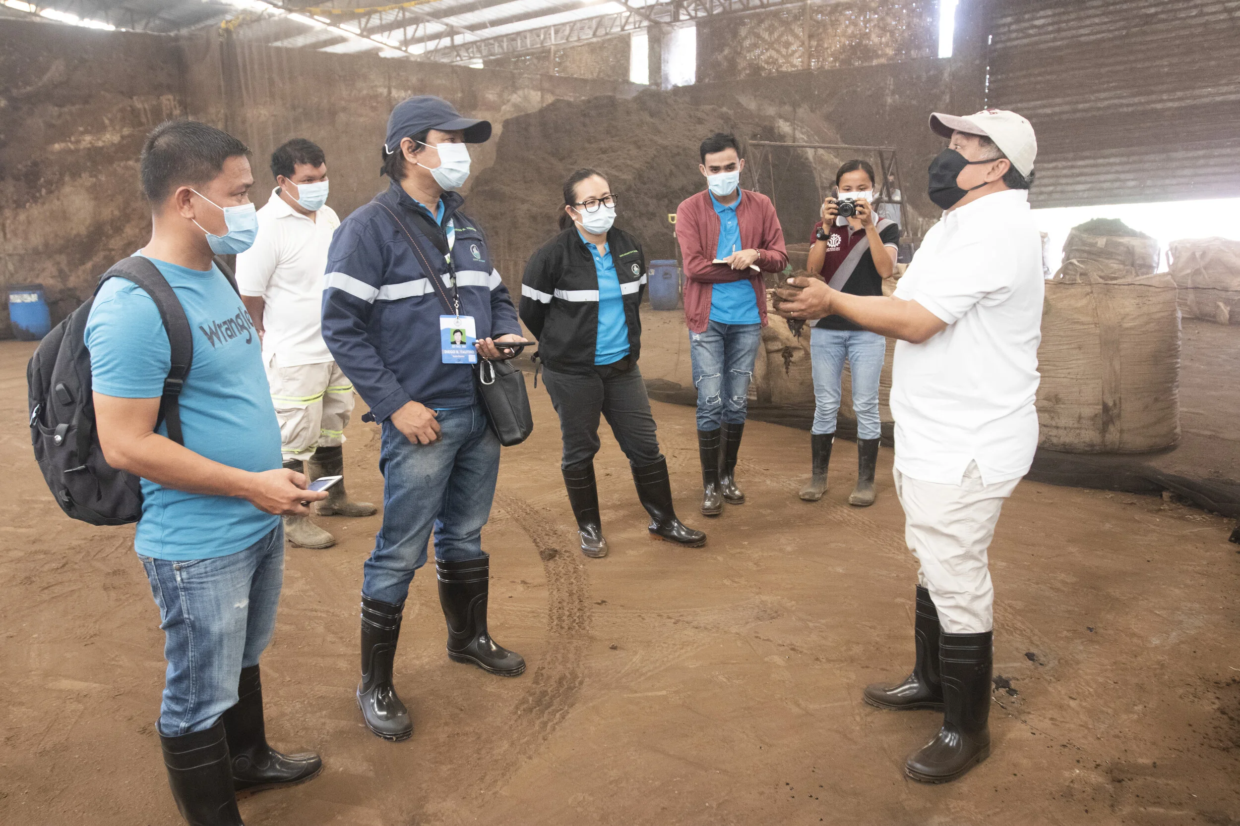 Dr. Bo giving an explanation on the composting process