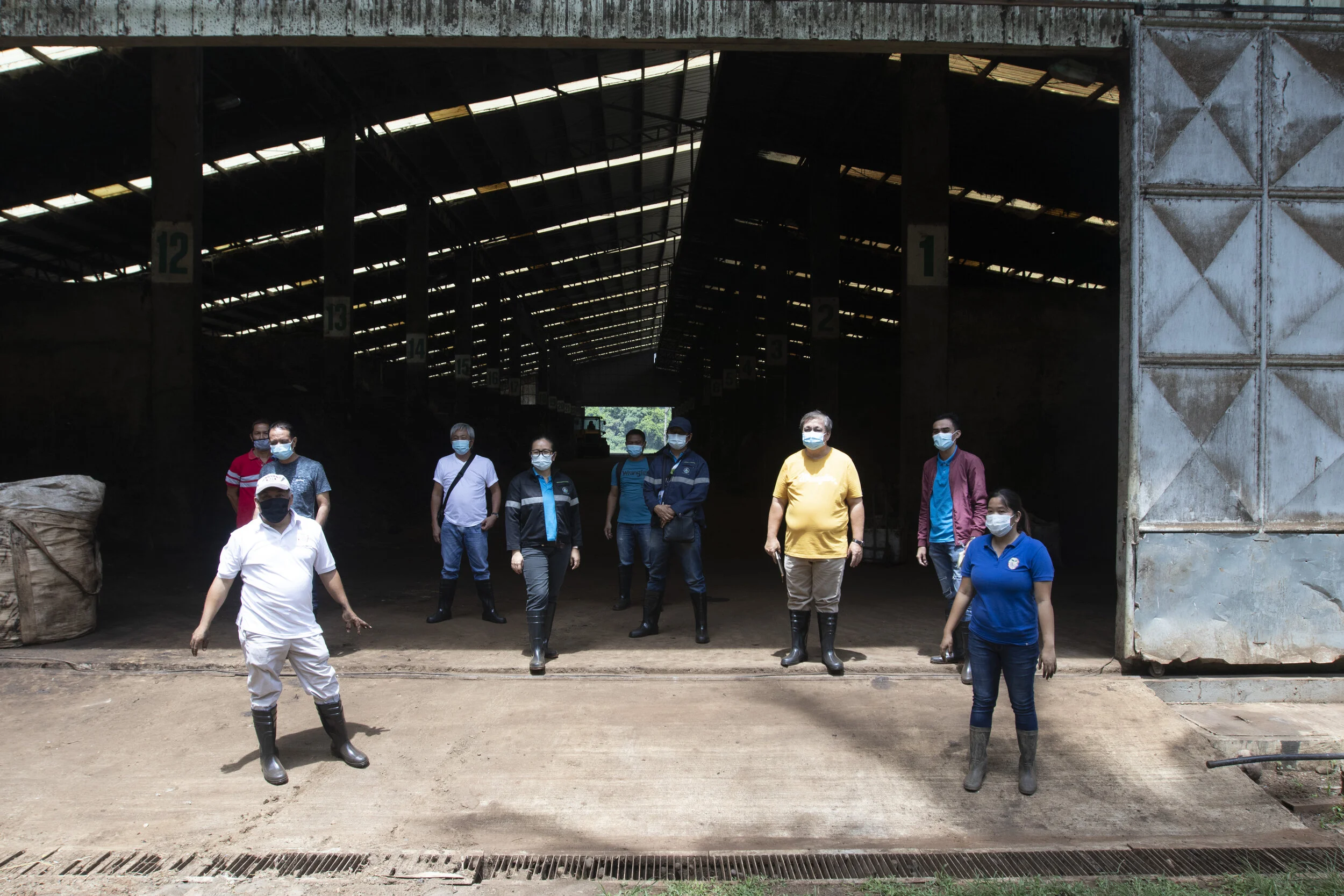 Dr. Bo giving a tour of the composting plant
