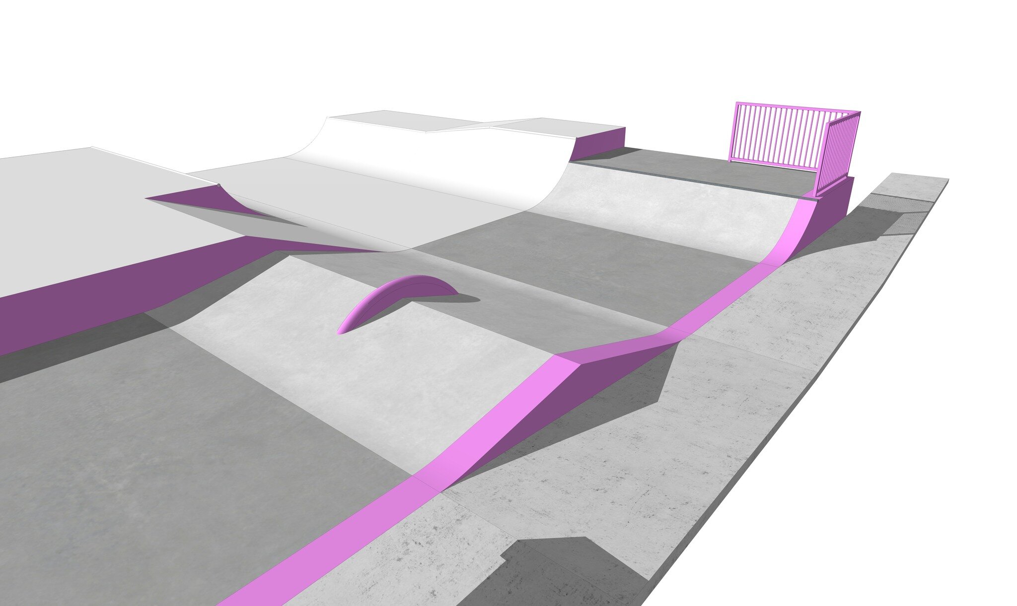 Here's a few 3D images of the improvements to Garfield Skatepark. Construction by @grindprojects is now underway!