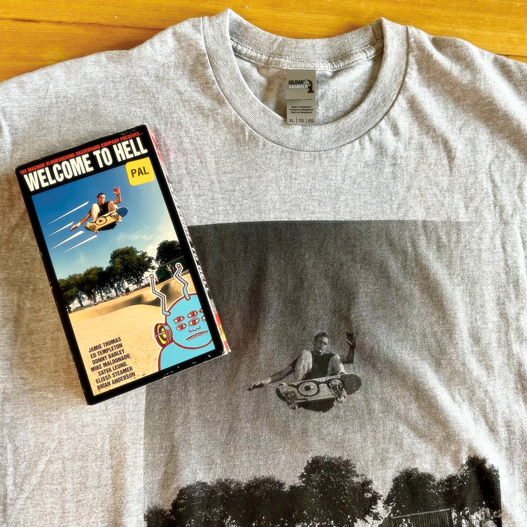 My all time favourite skate video now in T-shirt form! @toymachine #welcometohell @ed.templeton @tobinyelland @suremelbourne