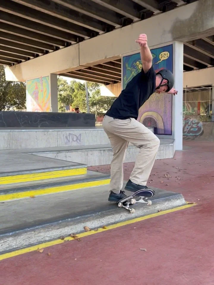 A highlight of my job is skating the parks I&rsquo;ve designed. One, it&rsquo;s fun. And two, it allows me to test how things work and make note of any adjustments for the next park. Successful kerb test at Port Melbourne skatepark last Sunday ✅ ✅