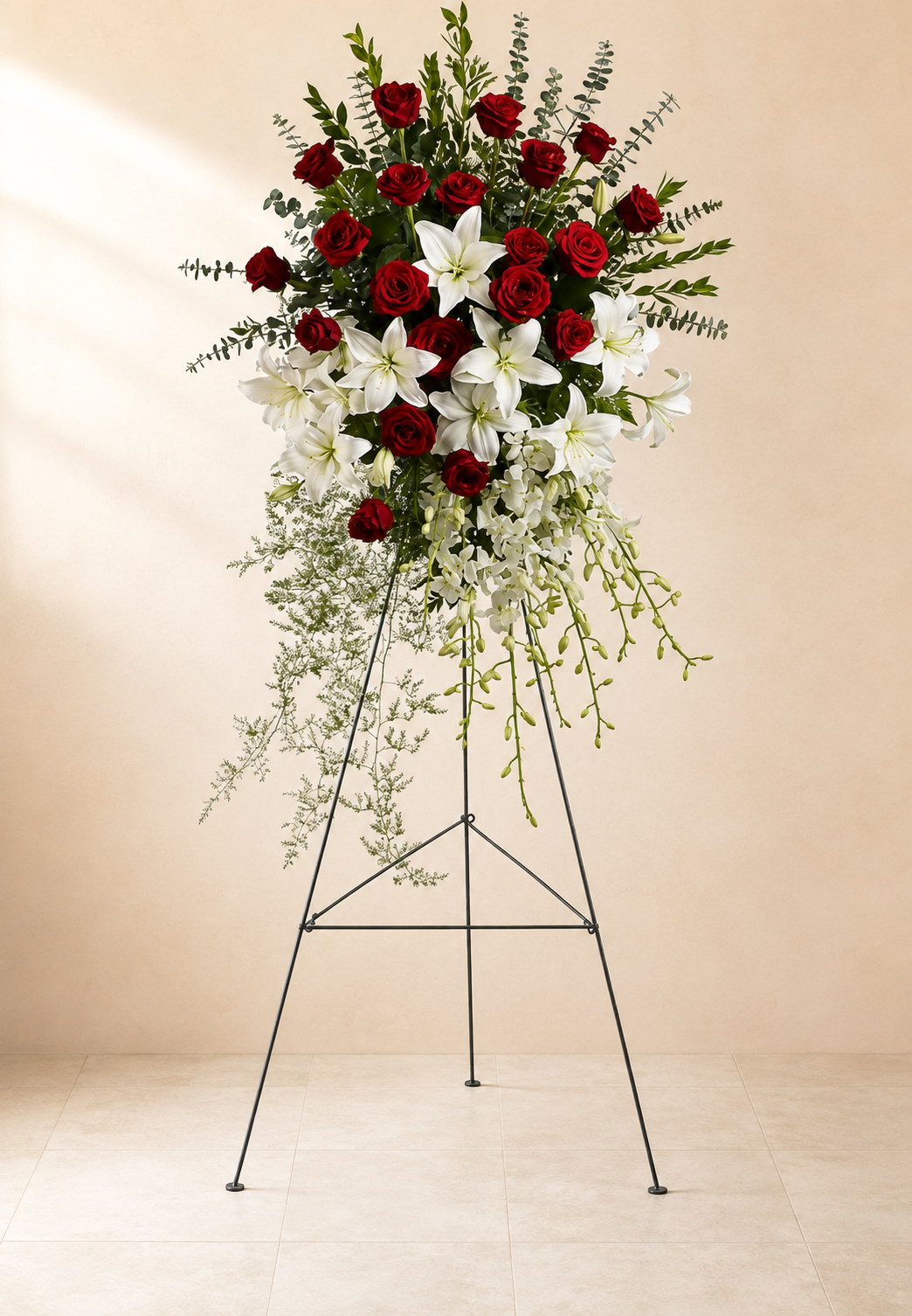 Lily and Rose Tribute Spray