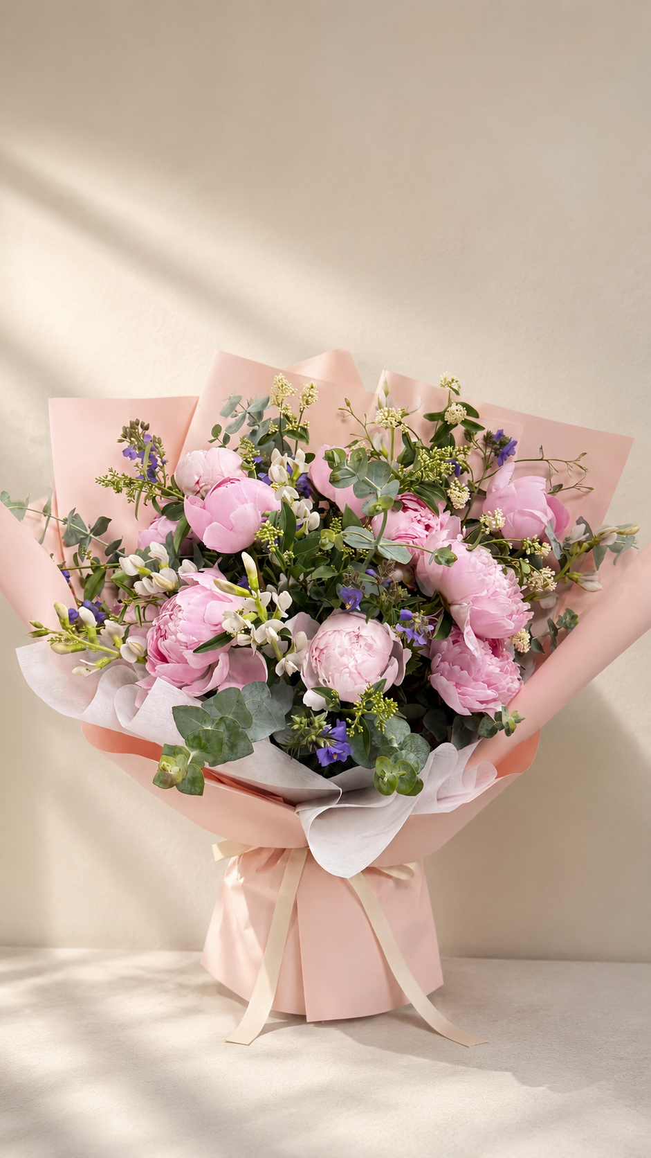 Blushing Peony Delight Bouquet (Seasonal)