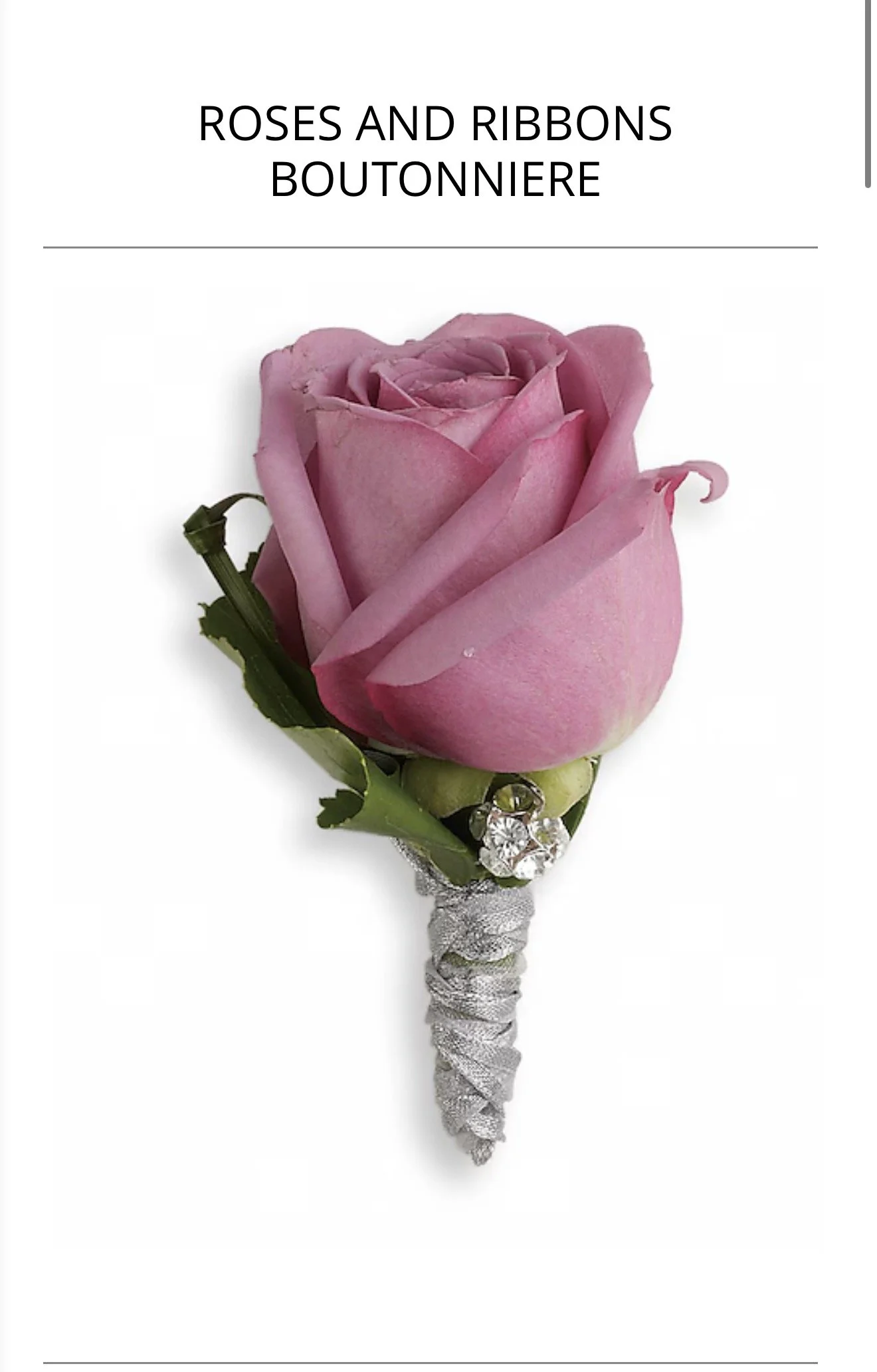 Roses and Ribbons Boutonniere