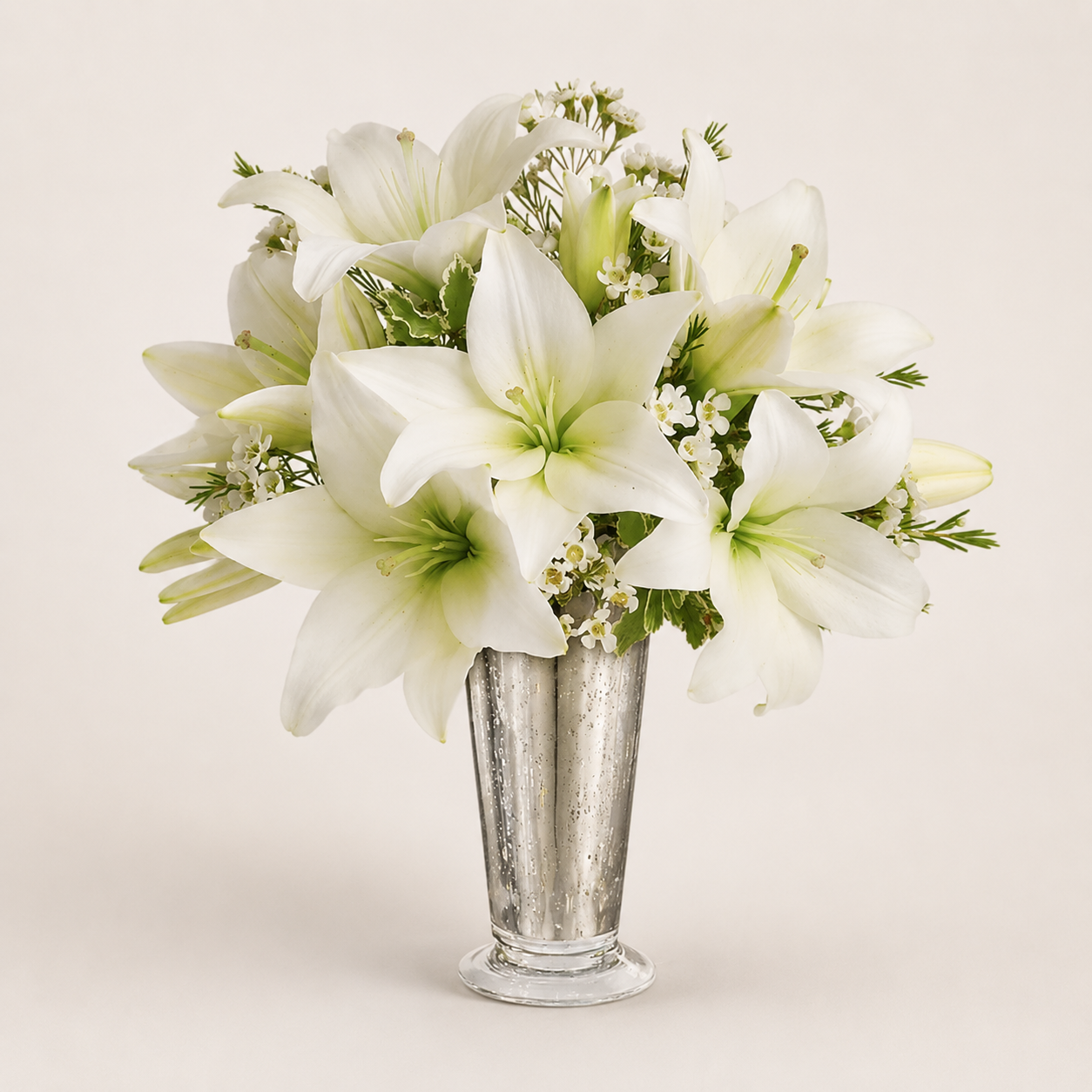 Exquisite White Lily Bouquet