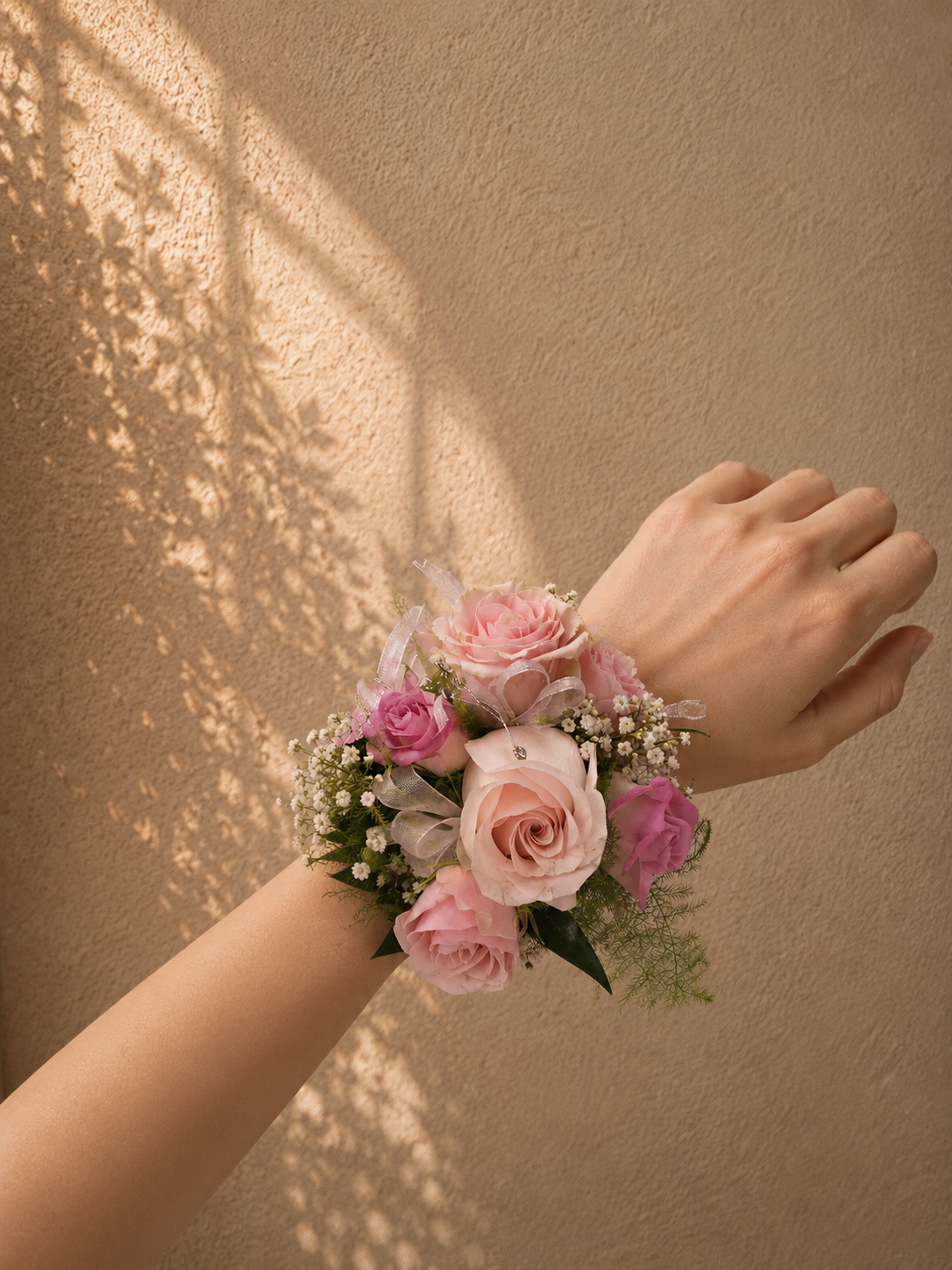 Pink Elegance Rose Corsage