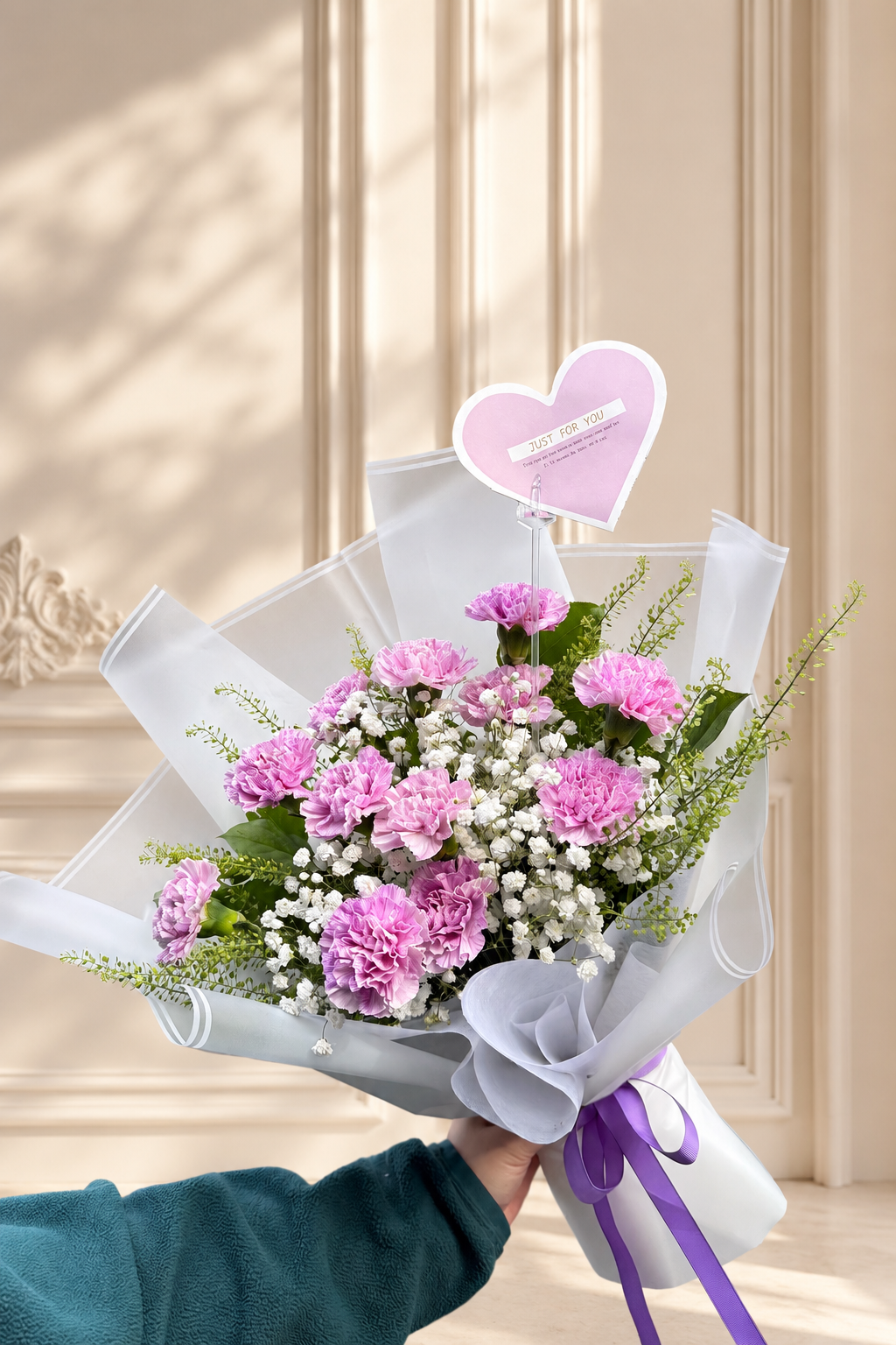 Charming Pink Carnation Bouquet