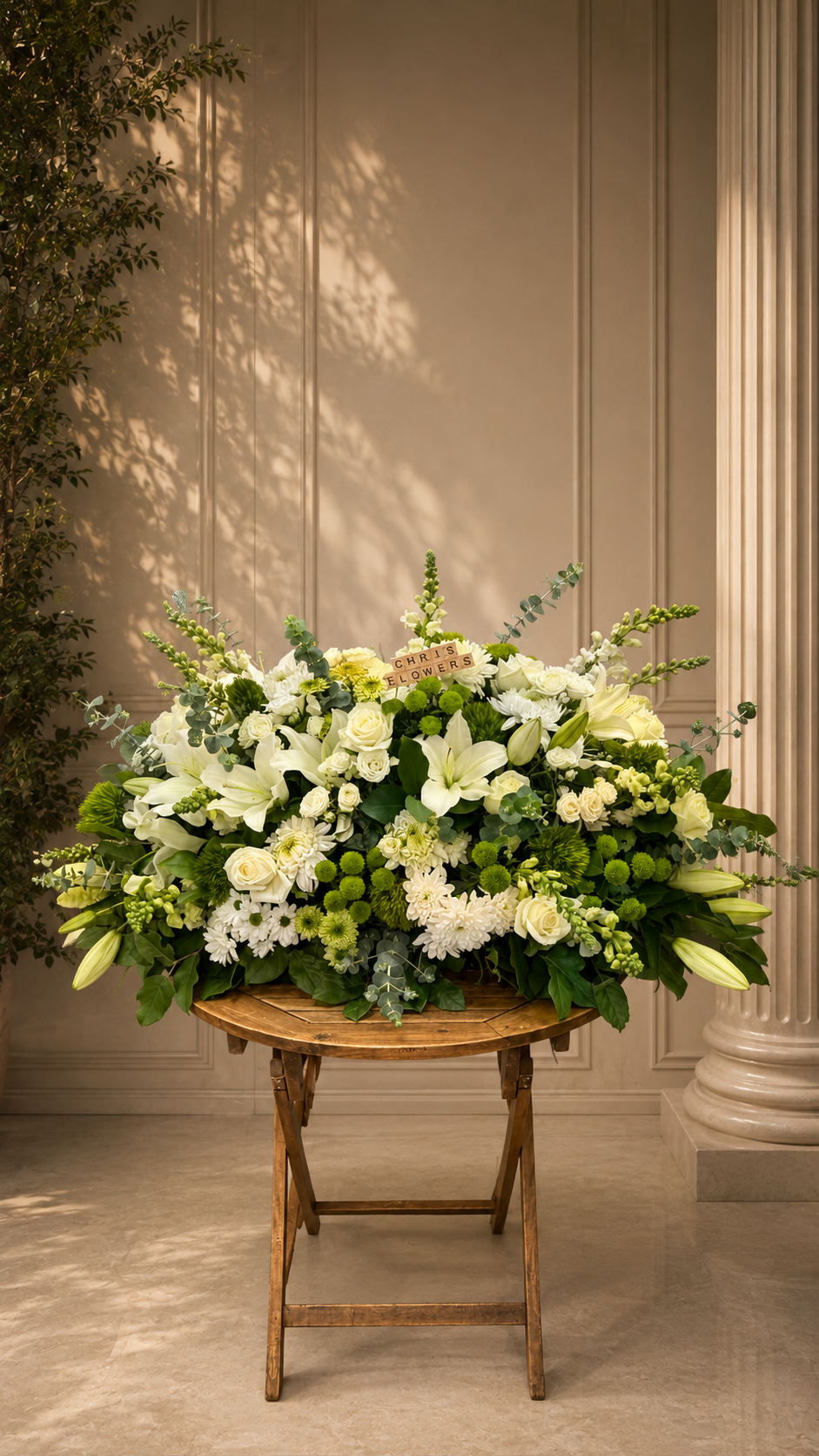 Peaceful Farewell casket spray