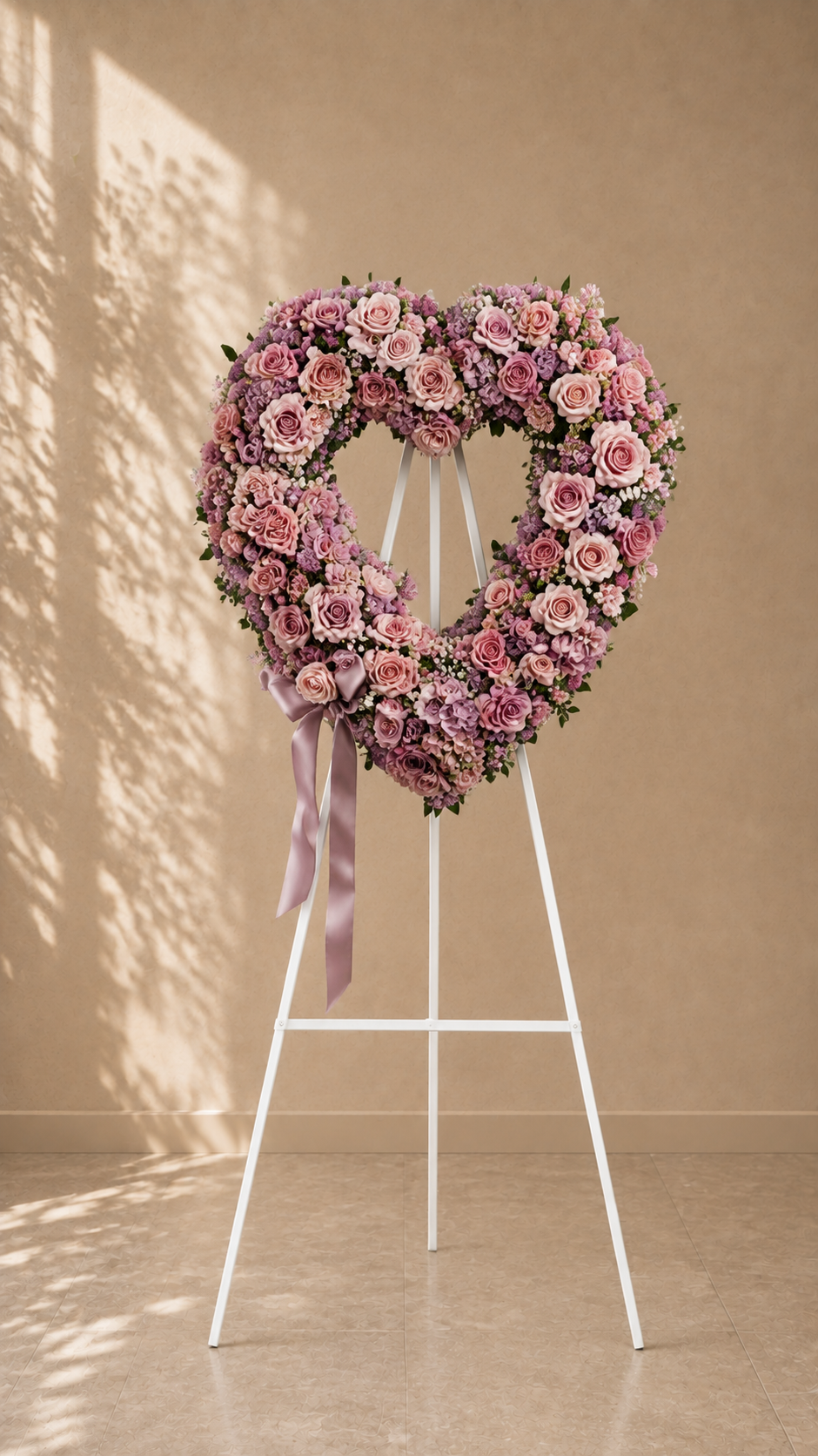 Rose Garden Heart Floral Tribute