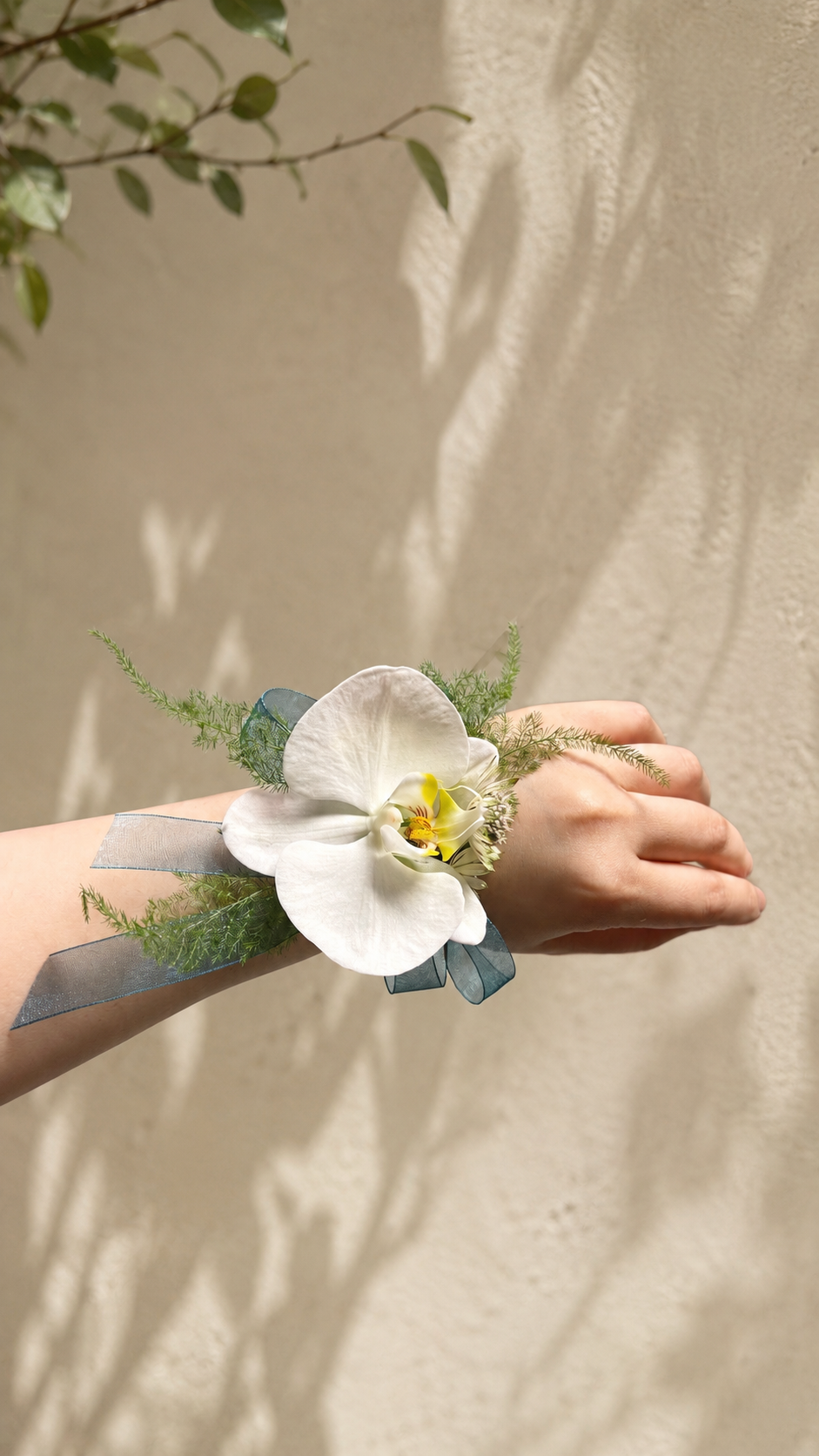 White Orchid Elegance Corsage