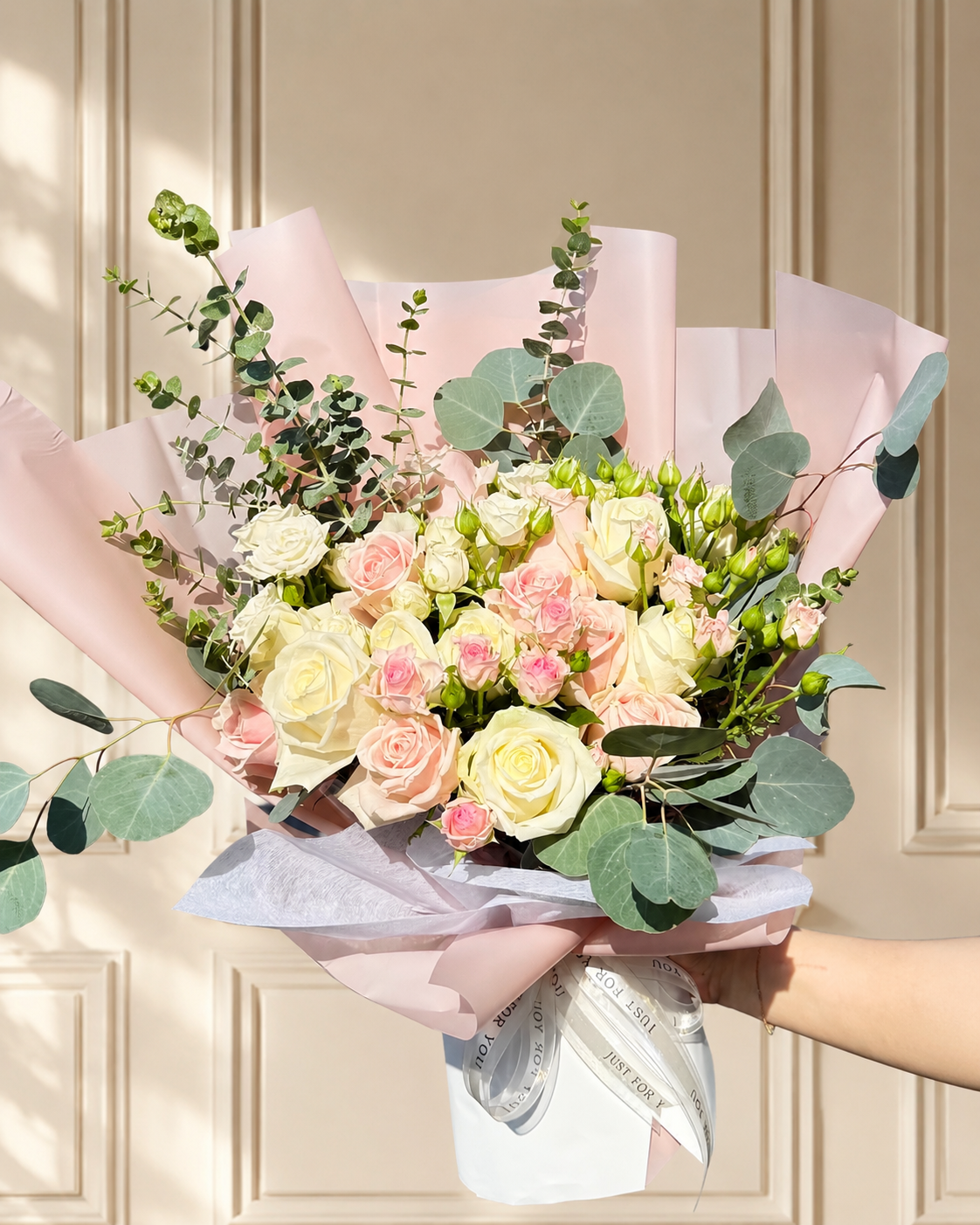 Blushing Elegance Rose Bouquet