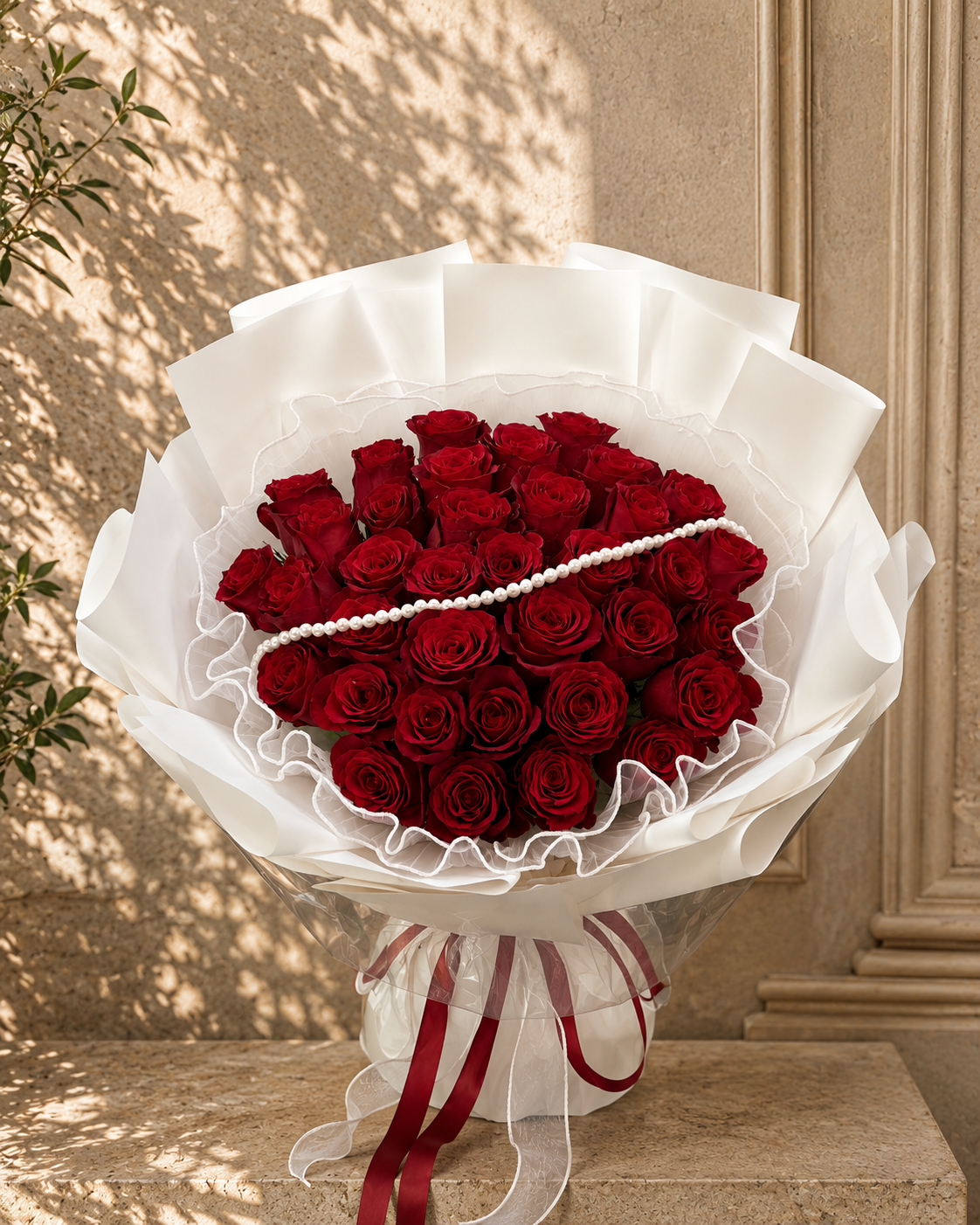 Timeless Elegance Red Rose Bouquet