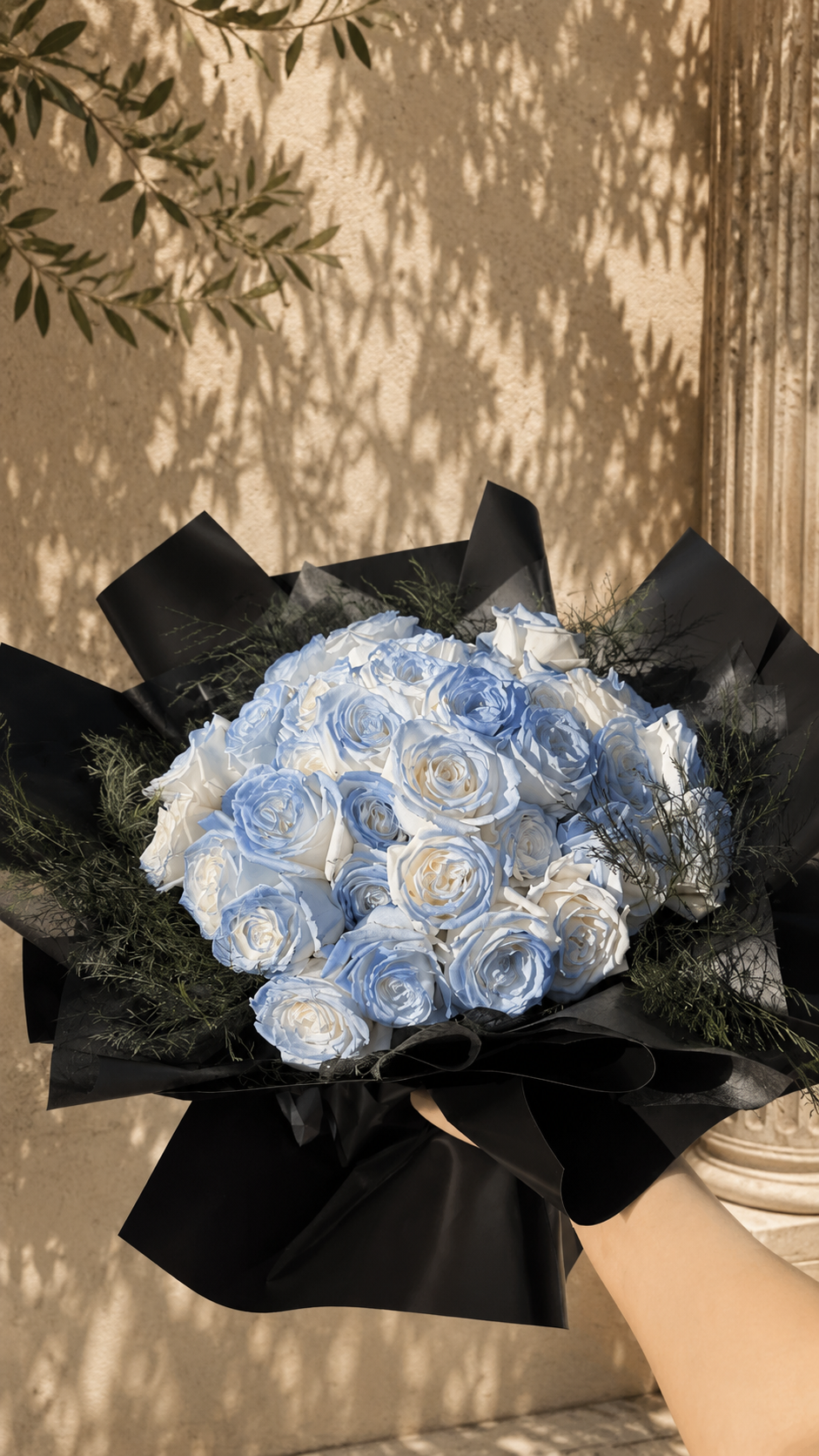 Tinted blue  Rose Bouquet