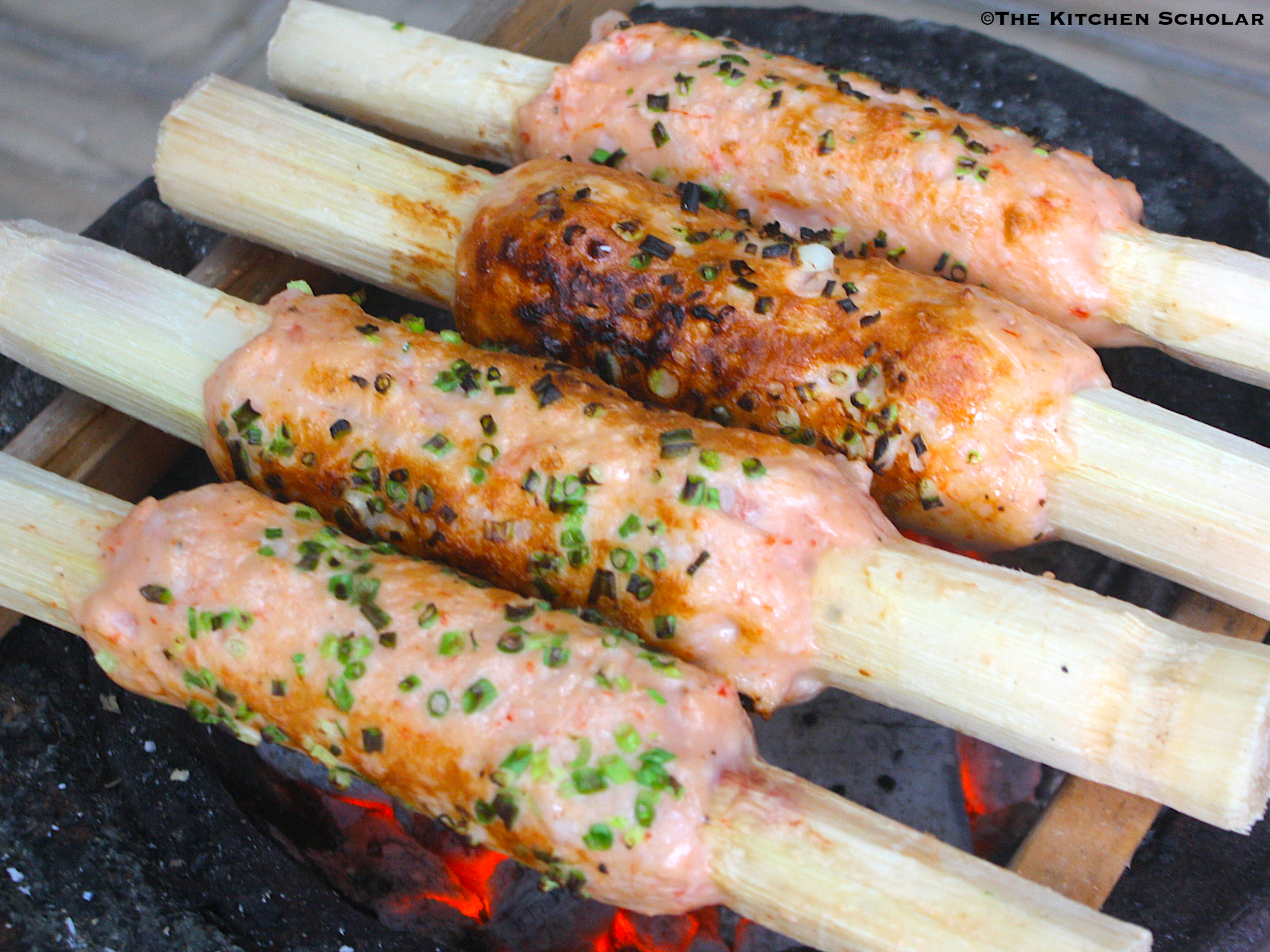 Sugar Cane Skewered Shrimp Recipe