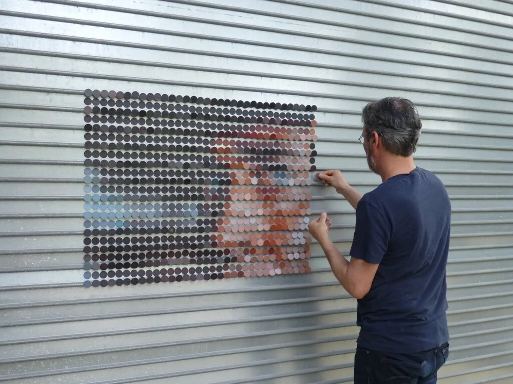 Pendant l'installation artistique