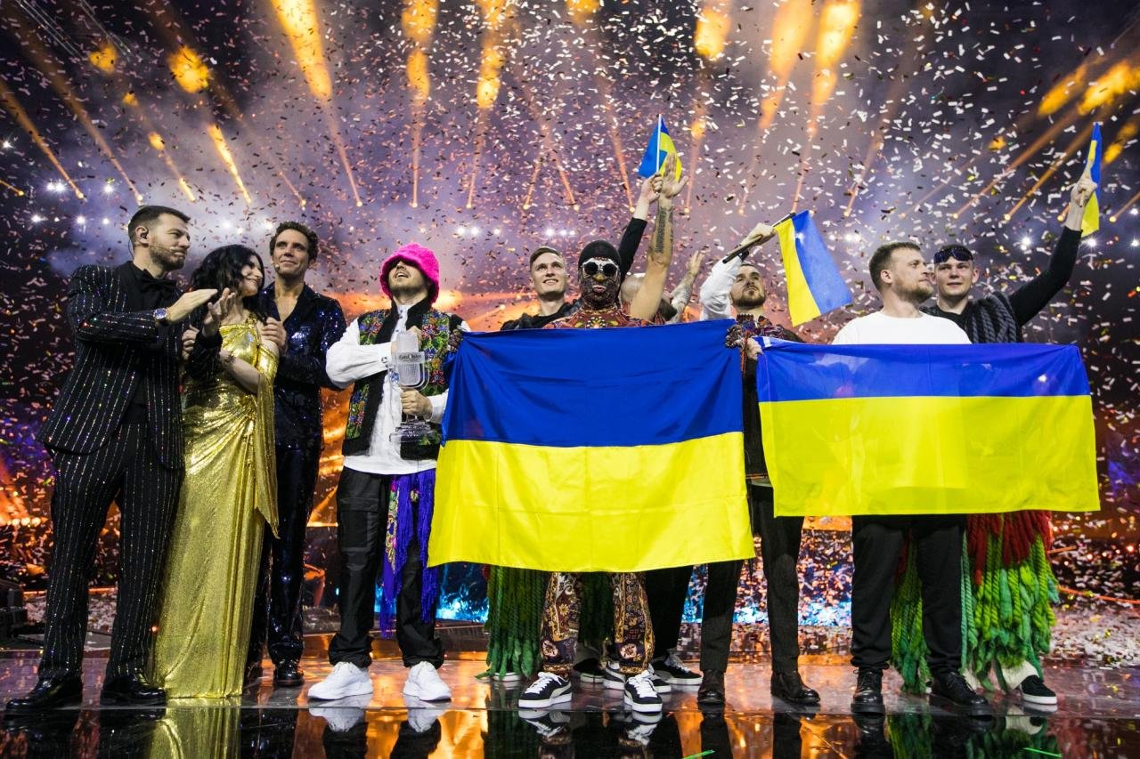 Ukraine’s Kalush Orchestra Wins at the Eurovision Song Contest 2022 Grand Final (Photo: EBU / CORINNE CUMMING)