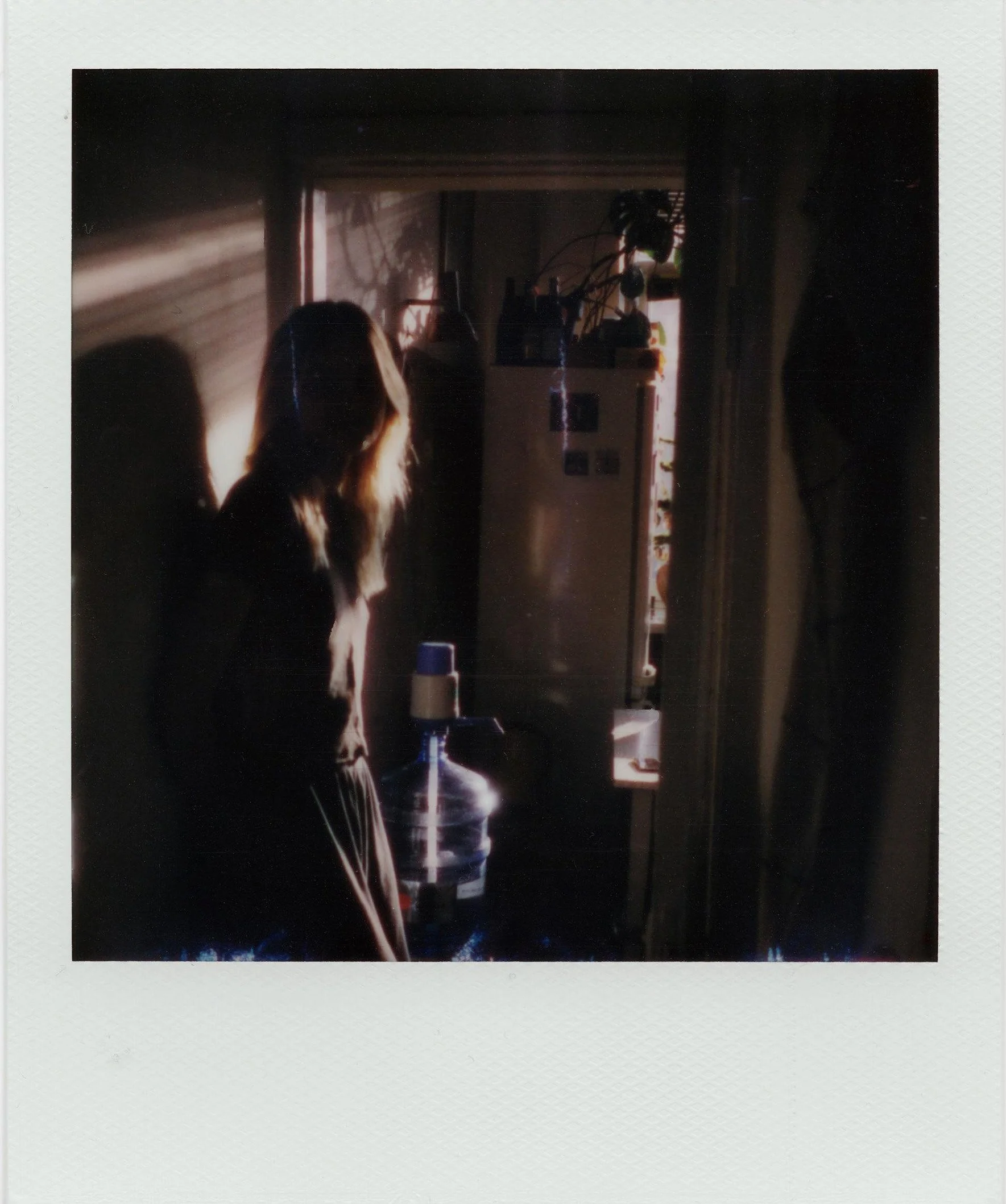 Day 310 – 
I took this Polaroid of Agata after we had breakfast. Our kitchen was filled with sunlight coming through the window. I was thinking about how winter has been warm and loyal to us so far. The warm temperatures helped to survive the many Ru