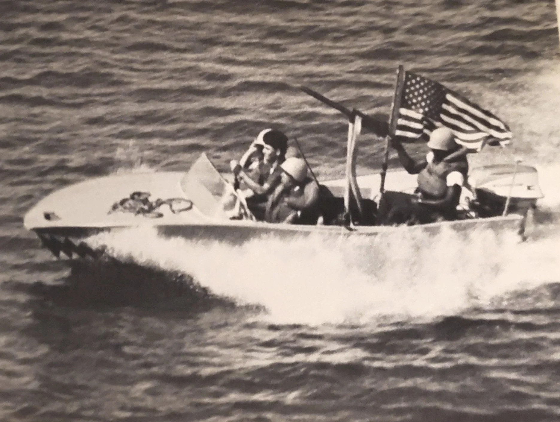 VANCE's speedboat off the coast of Vietnam. Photo from Neil Sheehan, The Arheiter Affair. 
