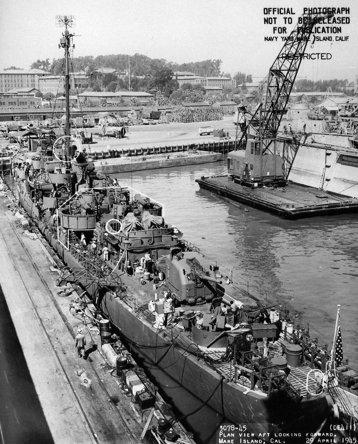USS STAFFORD in Mare Island, California, April 1945.