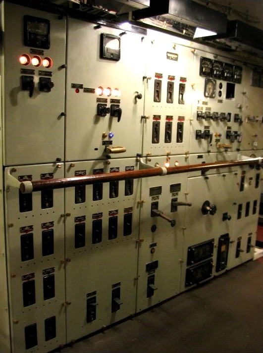 Engine Room Panel Rack Engine Room — USS SLATER