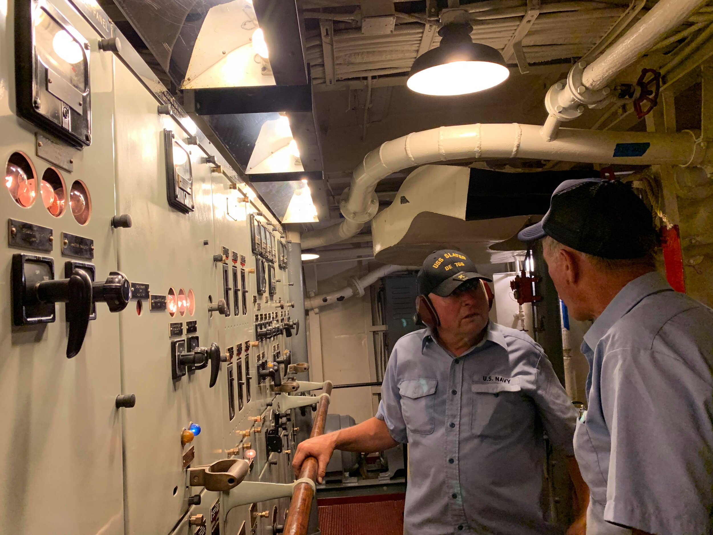 Mike and Gary at the switchboard. Photo by Thomas Scian.