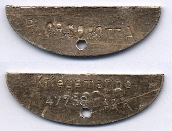 Rich Sobotta's dog tags. 