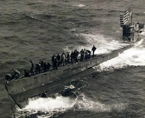 Crew from USS PILLSBURY aboard U-505, June 4, 1944. 