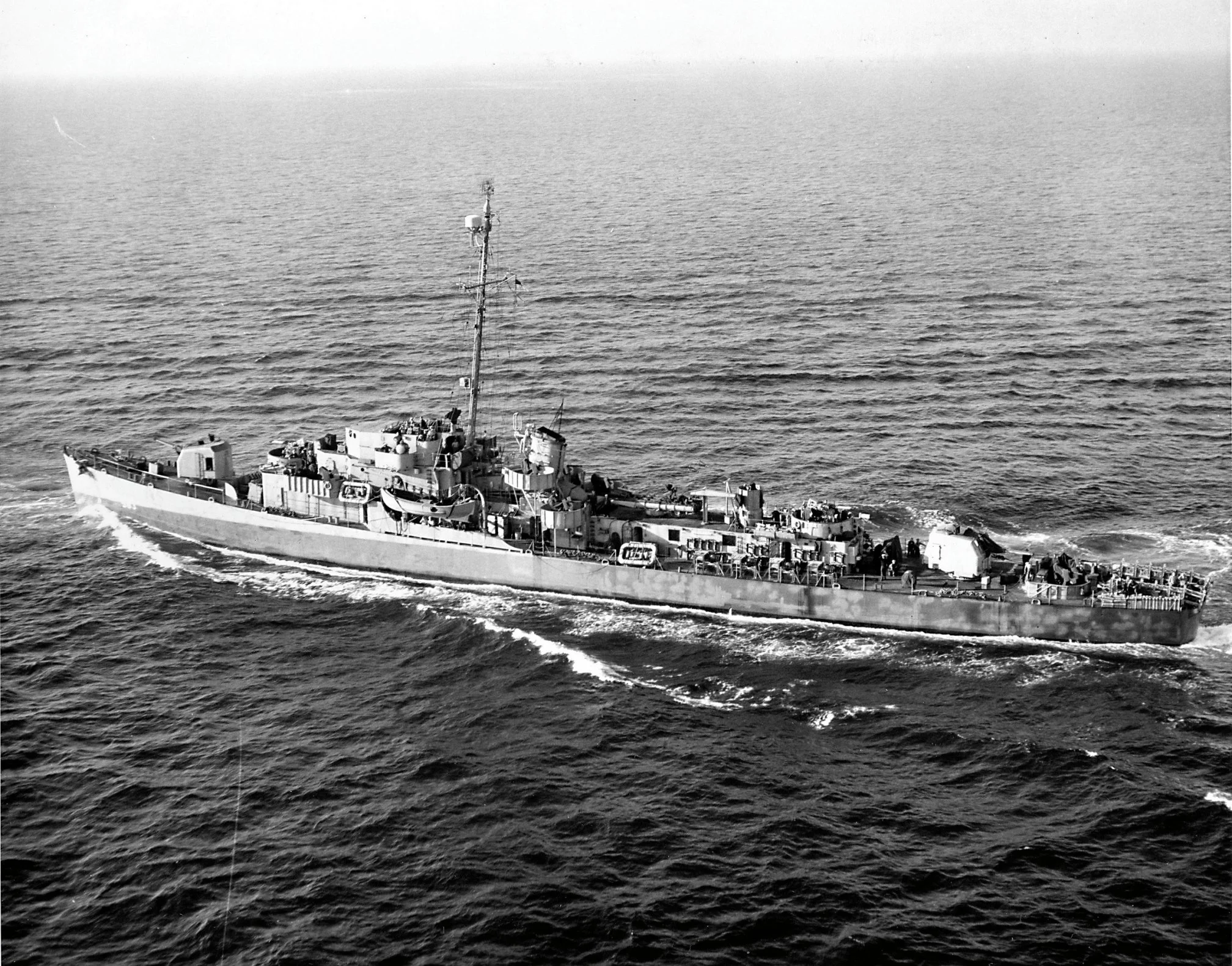 GEORGE A. JOHNSON underway during World War II. Photo by Ed Zajkowski, via Navsource. 