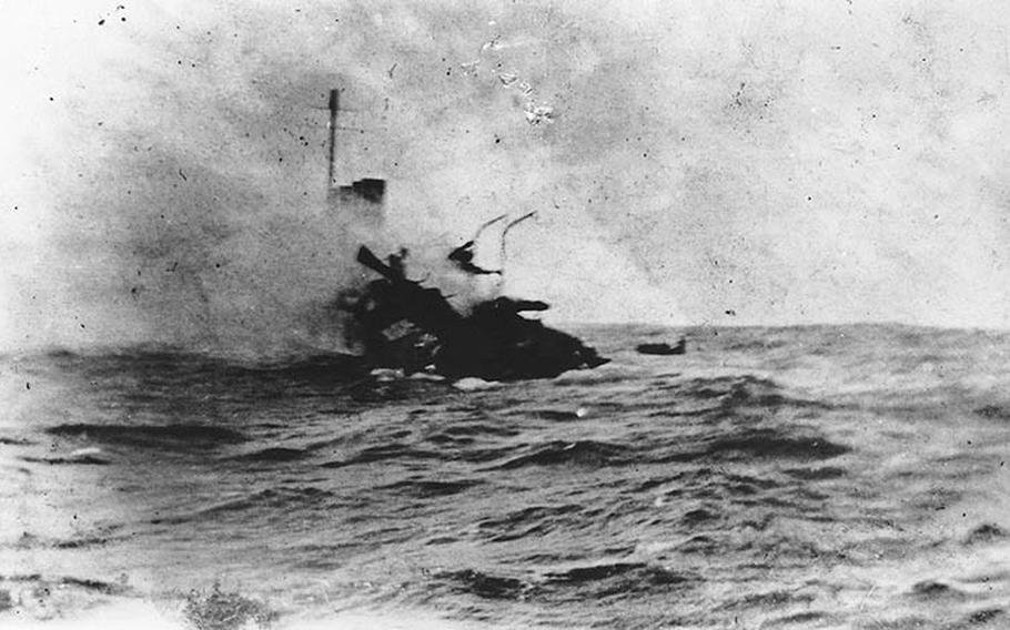 Sinking of the USS JACOB JONES DD-61, 1917.