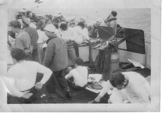 Survivors of U-1229 aboard JANSSEN.