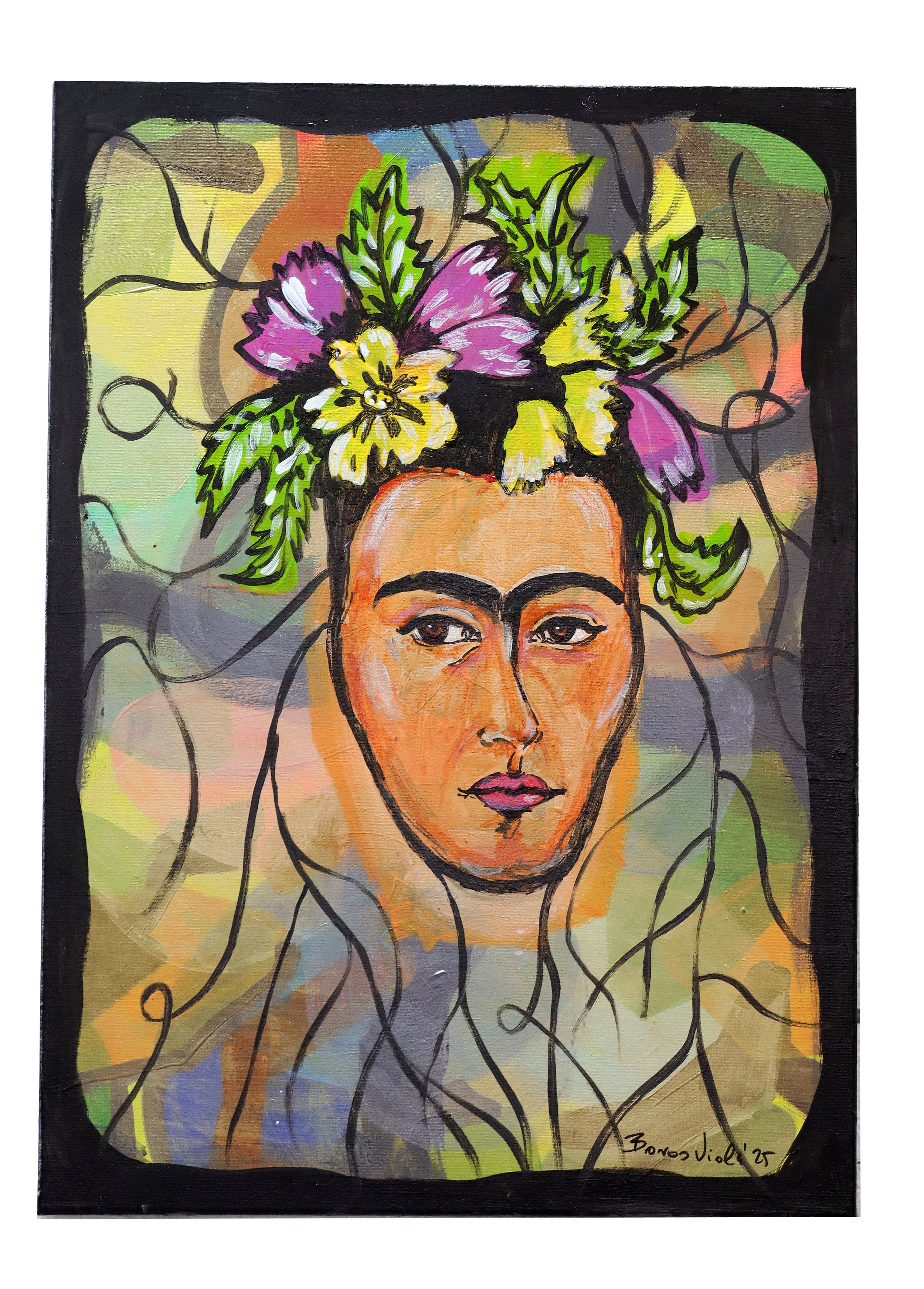 Frida 2, 70x50 cm, akril, vászon, 2025
