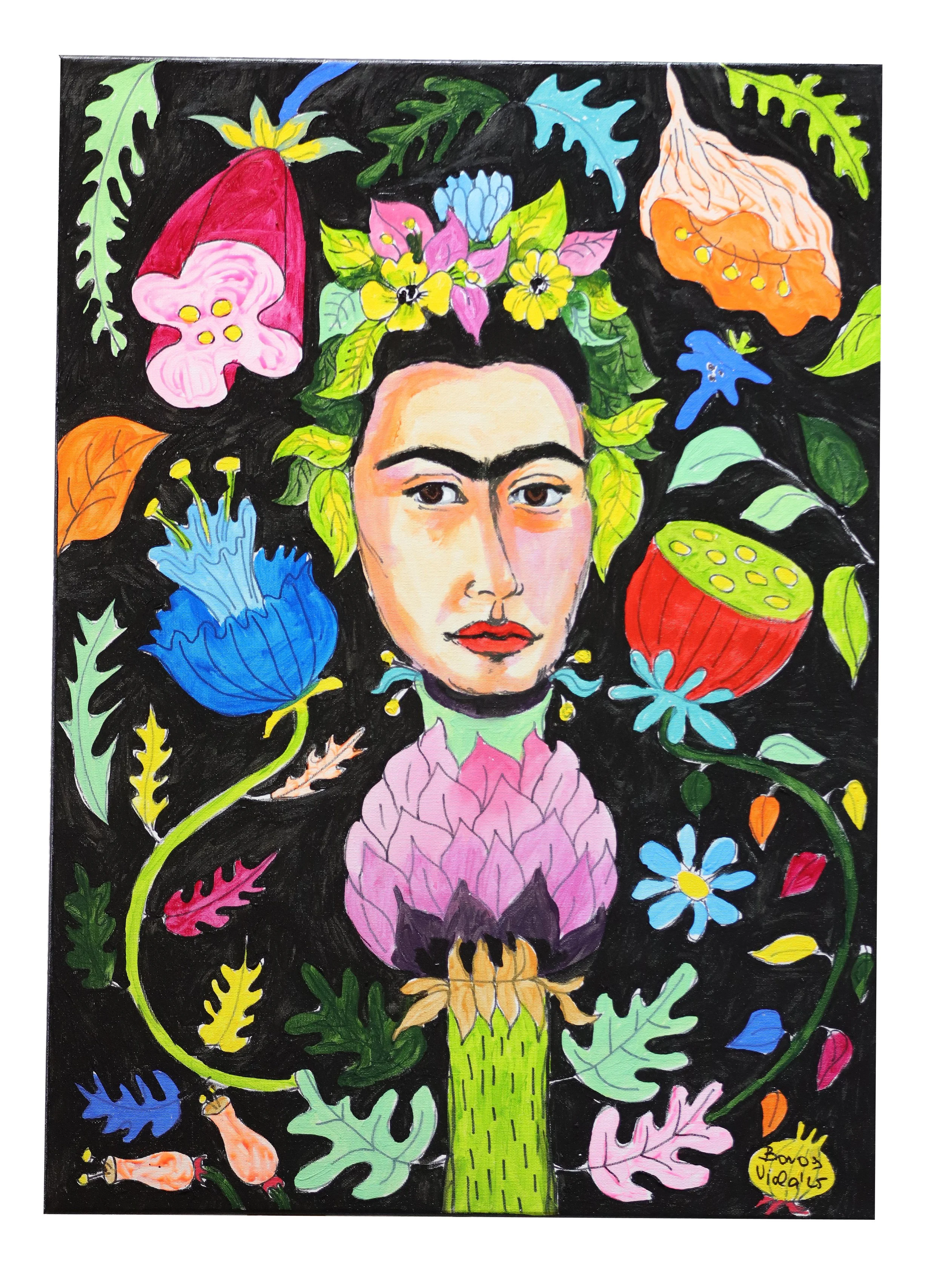 Vadvirág, 70x50cm, akril, vászon, 2025