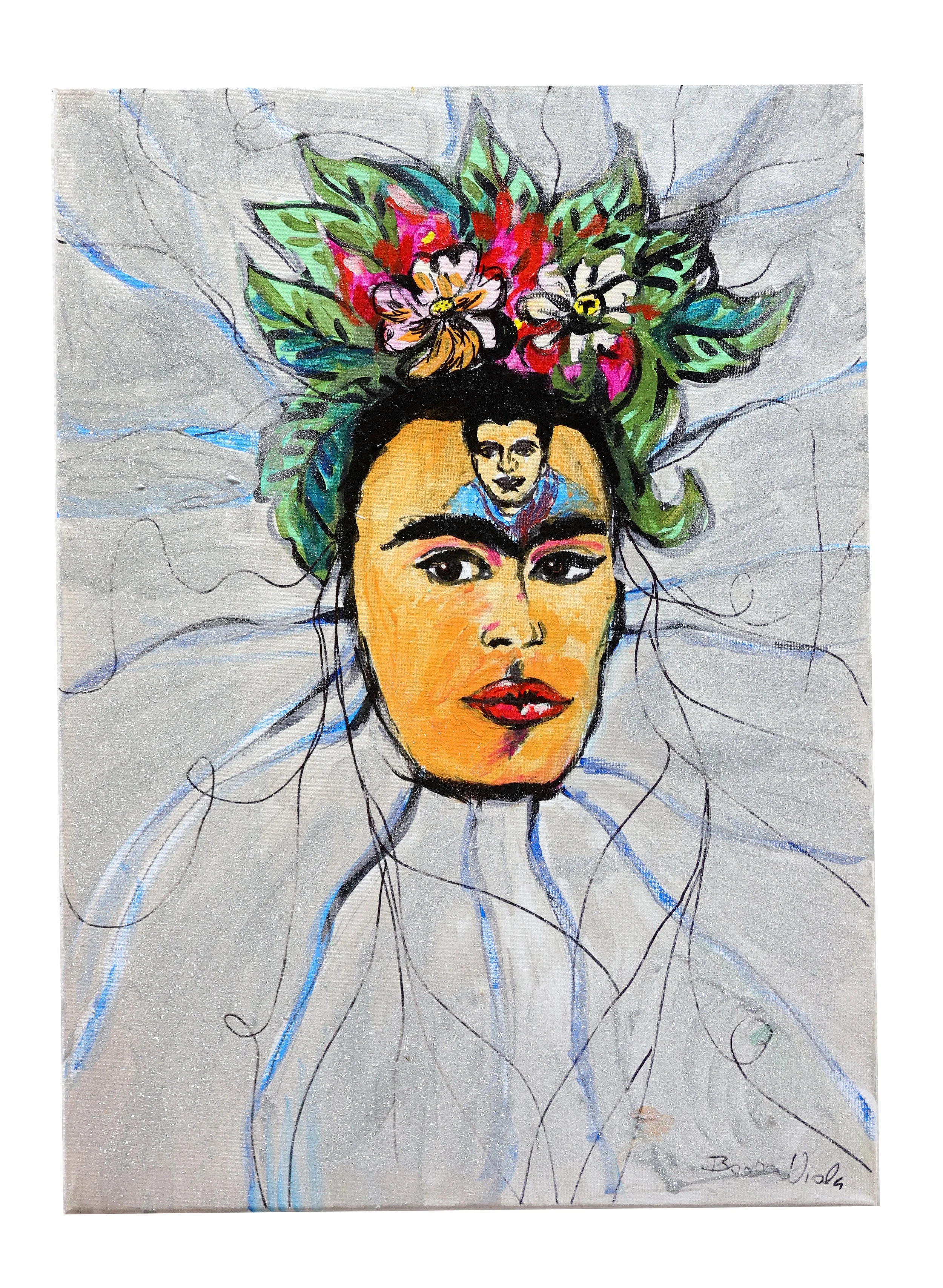 Frida 1, 70x50 cm, akril, vászon, 2025