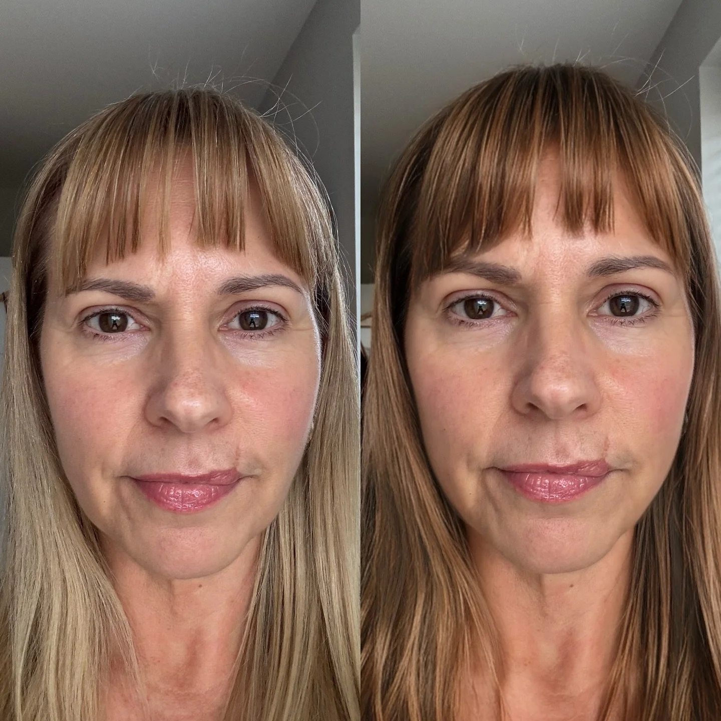 Sooo…..I recently got my colours done and apparently THIS is the colour my hair really should be (to compliment my skin tone). Yes, it’s the exact same photo. 
What do ya think? 👍 or 👎 
p.s. #makeupfree so be kind 🤣
#deepautumn #ha