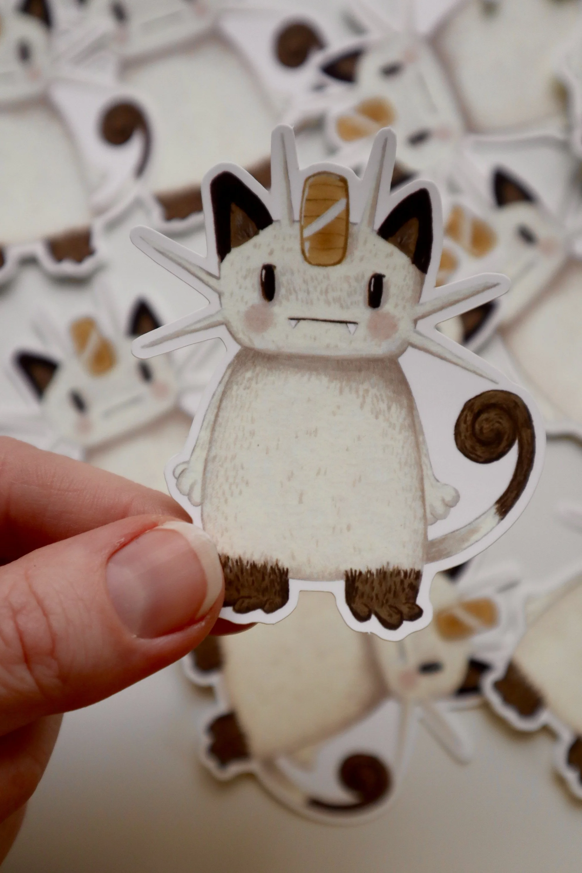 Meowth waterproof vinyl Sticker