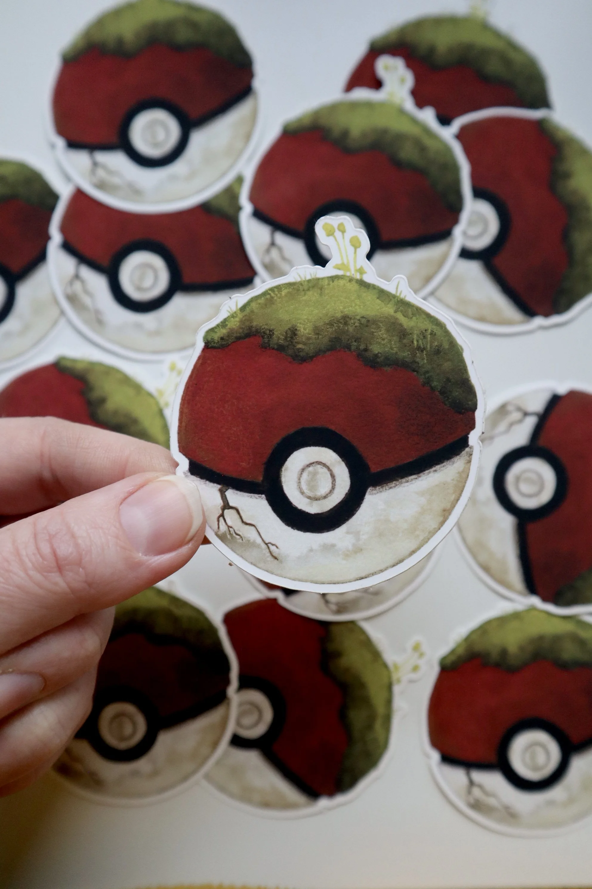 Mossy ball waterproof vinyl Sticker