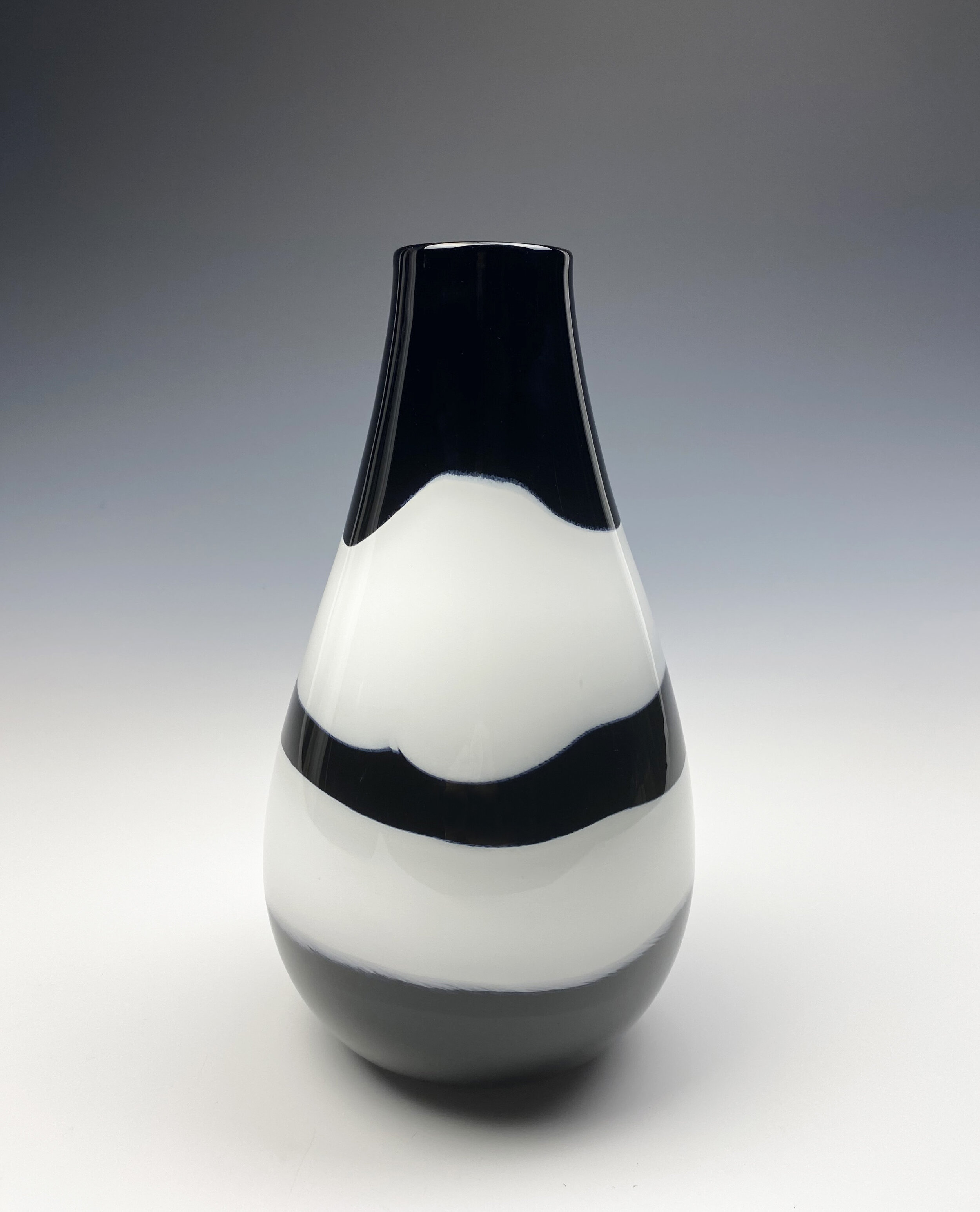 Classic Black and White Medium Vase
