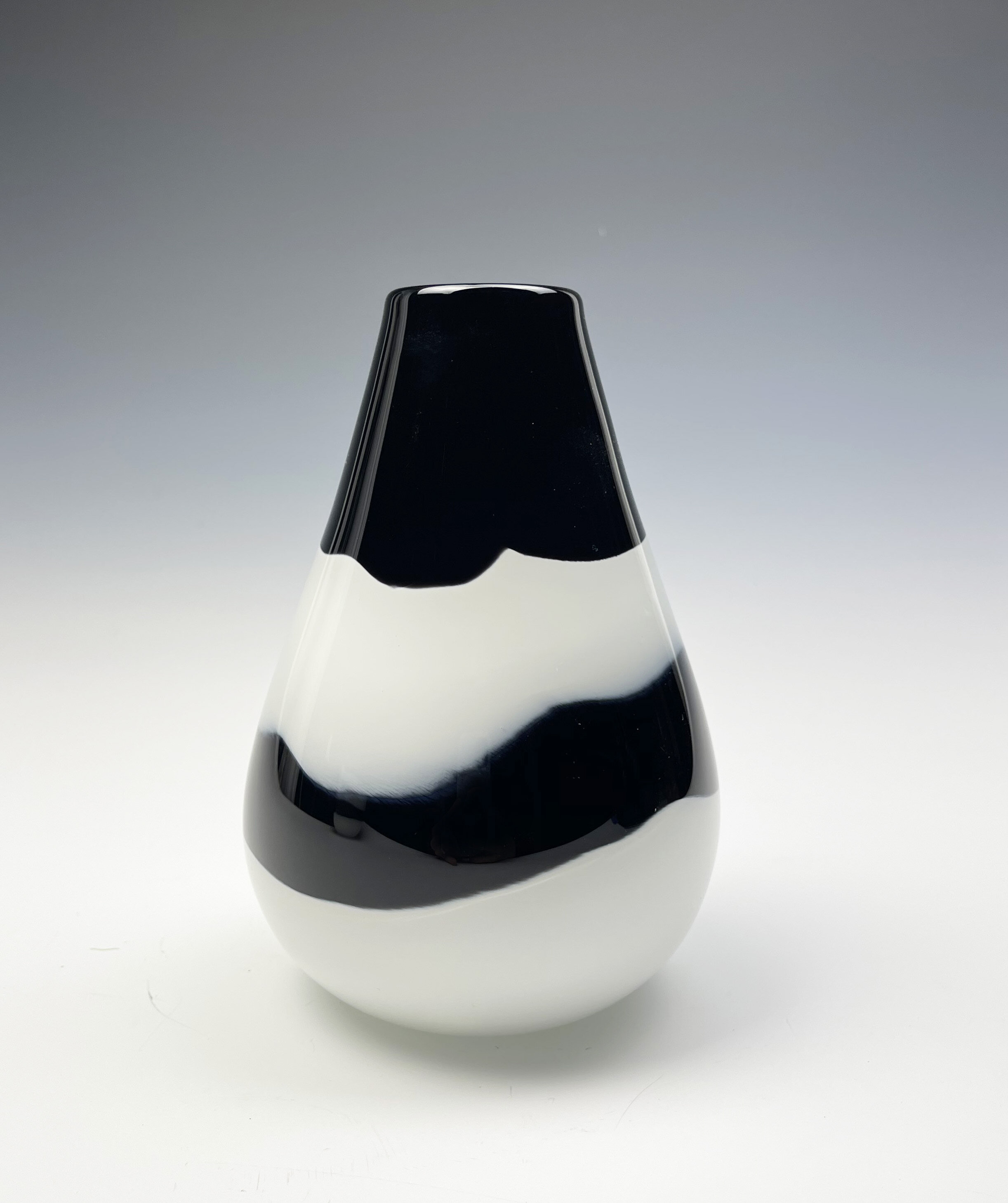 Classic Black and White Bud Vase