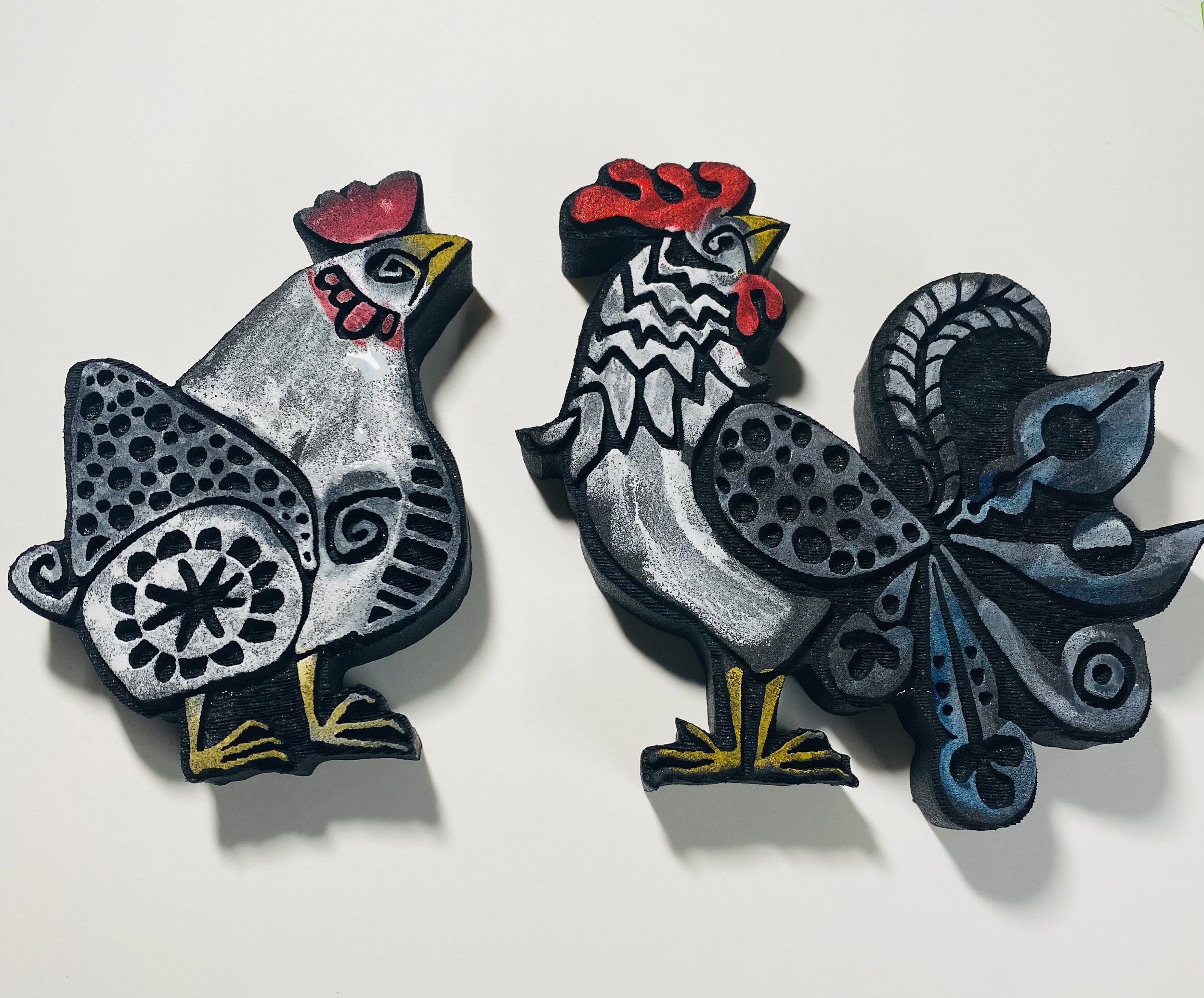 Chicken and Rooster–Set of Two —