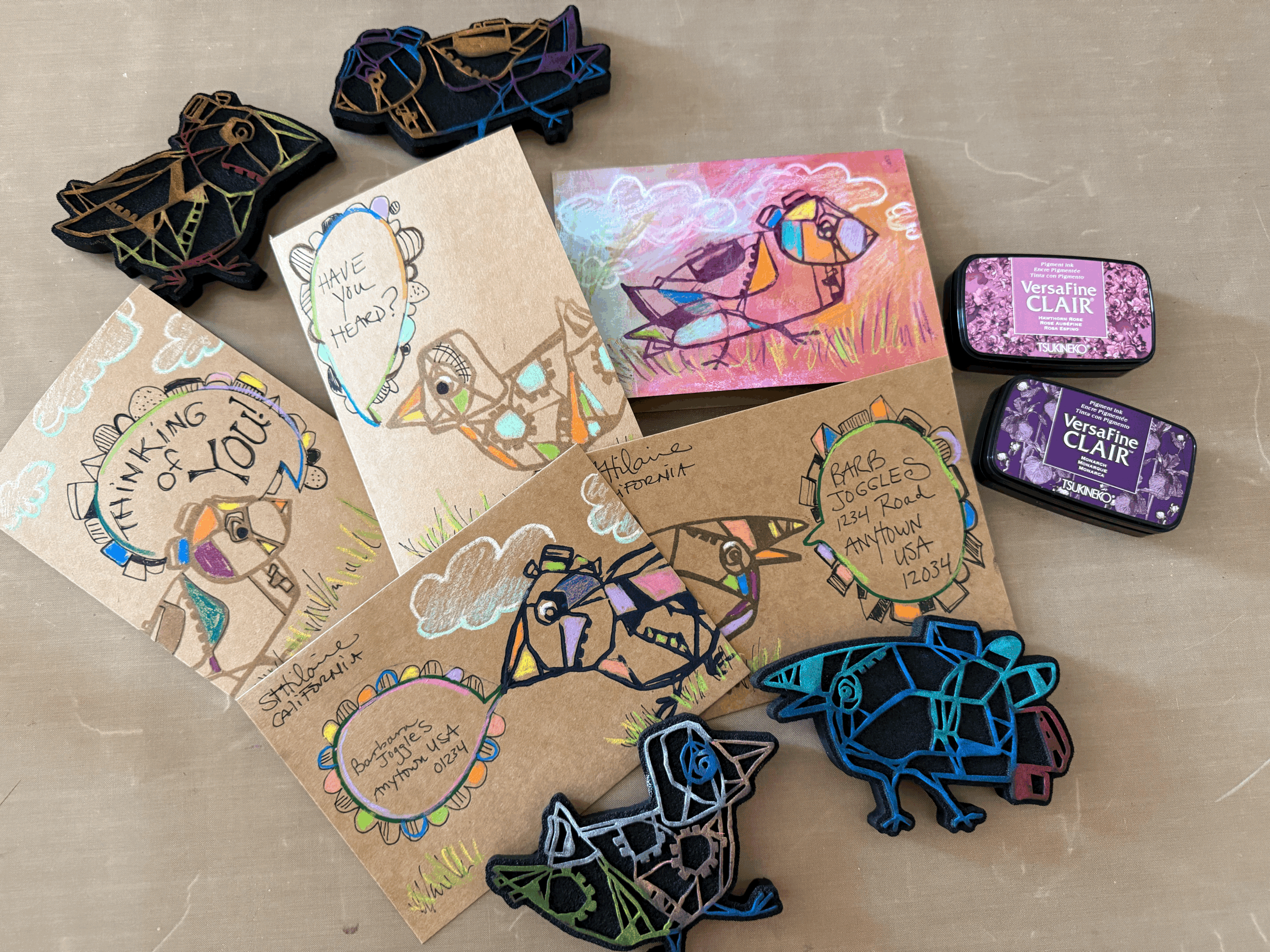 Whimsical Bird Cards with Our New Foam Stamps!