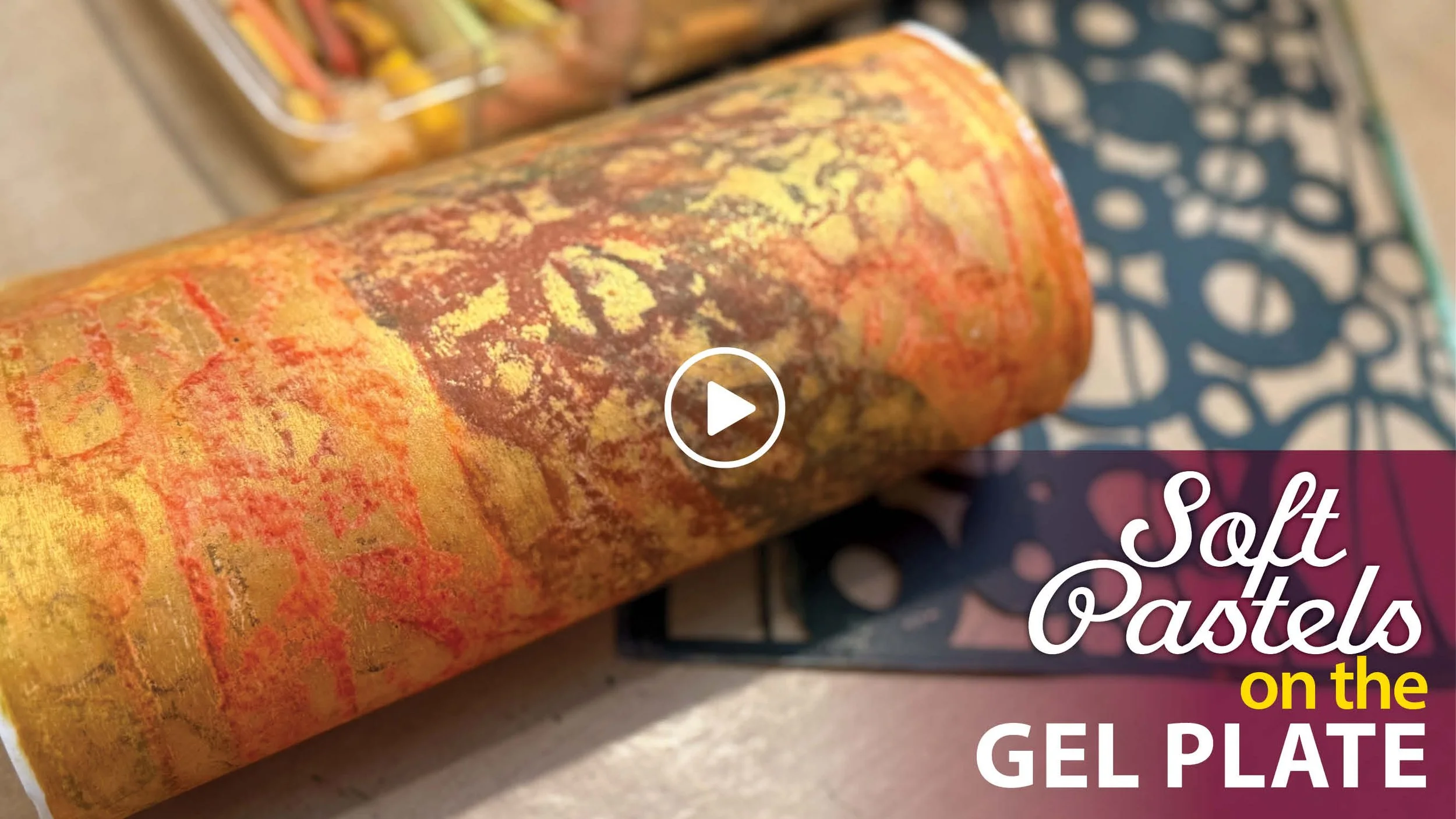 Klimt Effect–Soft Pastel Resist on the Gel Plate